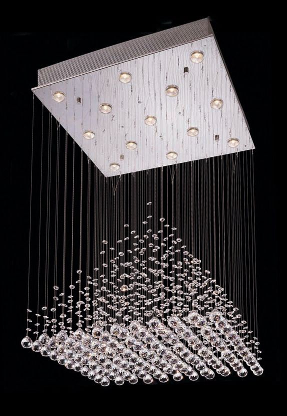Lite Source Cristallo Square Egyptian Crystal Pendant