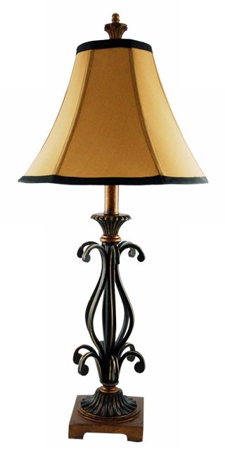 Open Cage Scroll Table Lamp