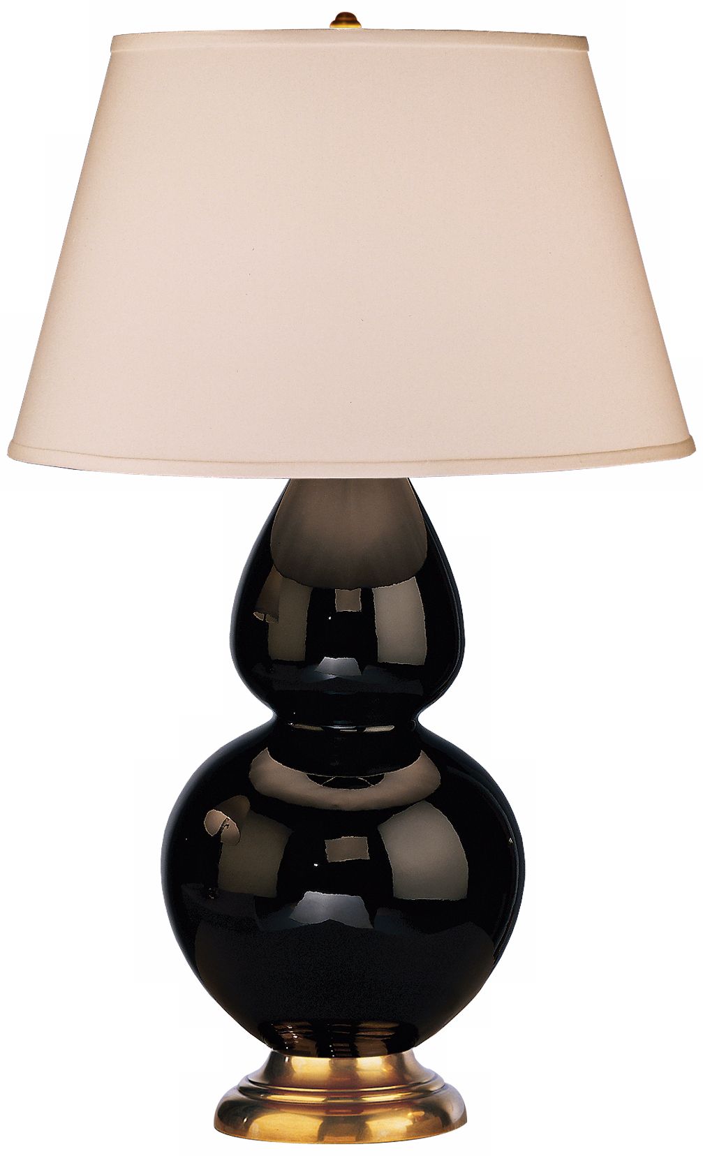 Robert Abbey 31" Black Ceramic and Brass Table Lamp