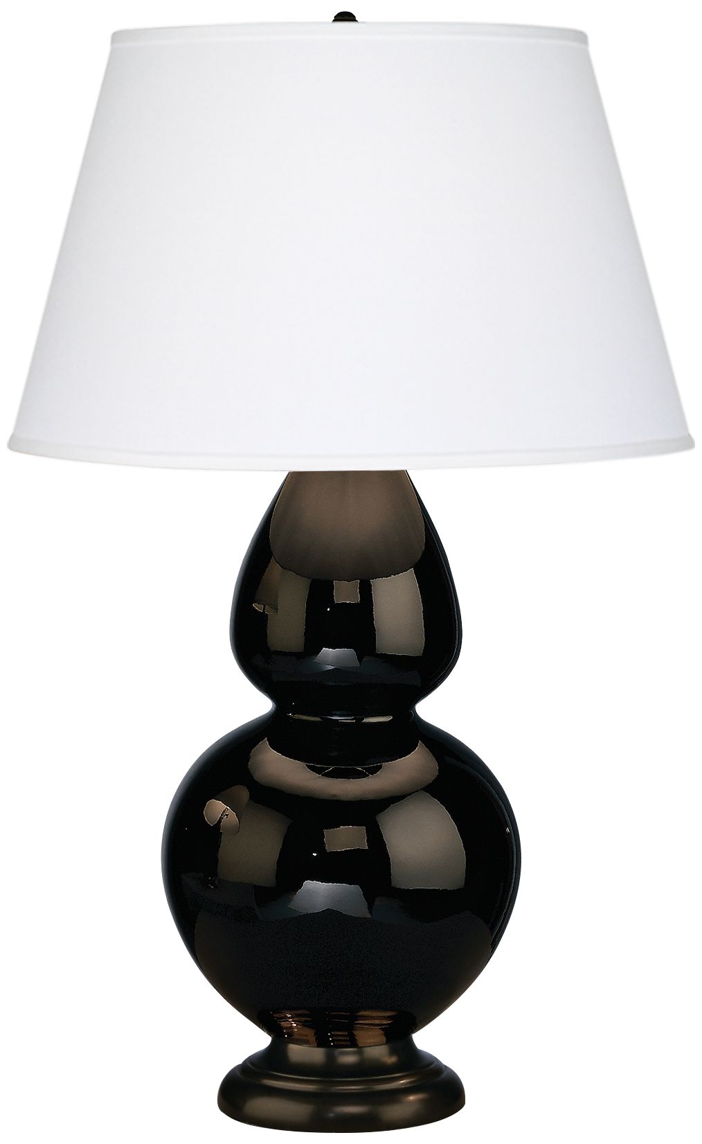 Robert Abbey 31" Black Ceramic and Bronze Table Lamp