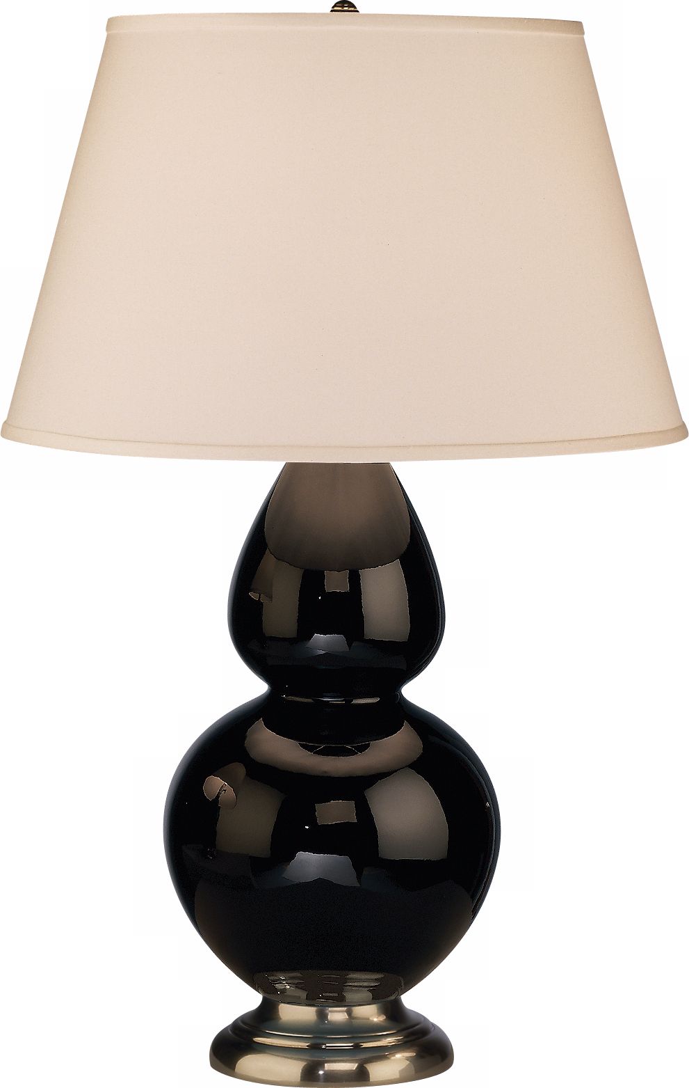 Robert Abbey 31" Black Ceramic and Silver Table Lamp