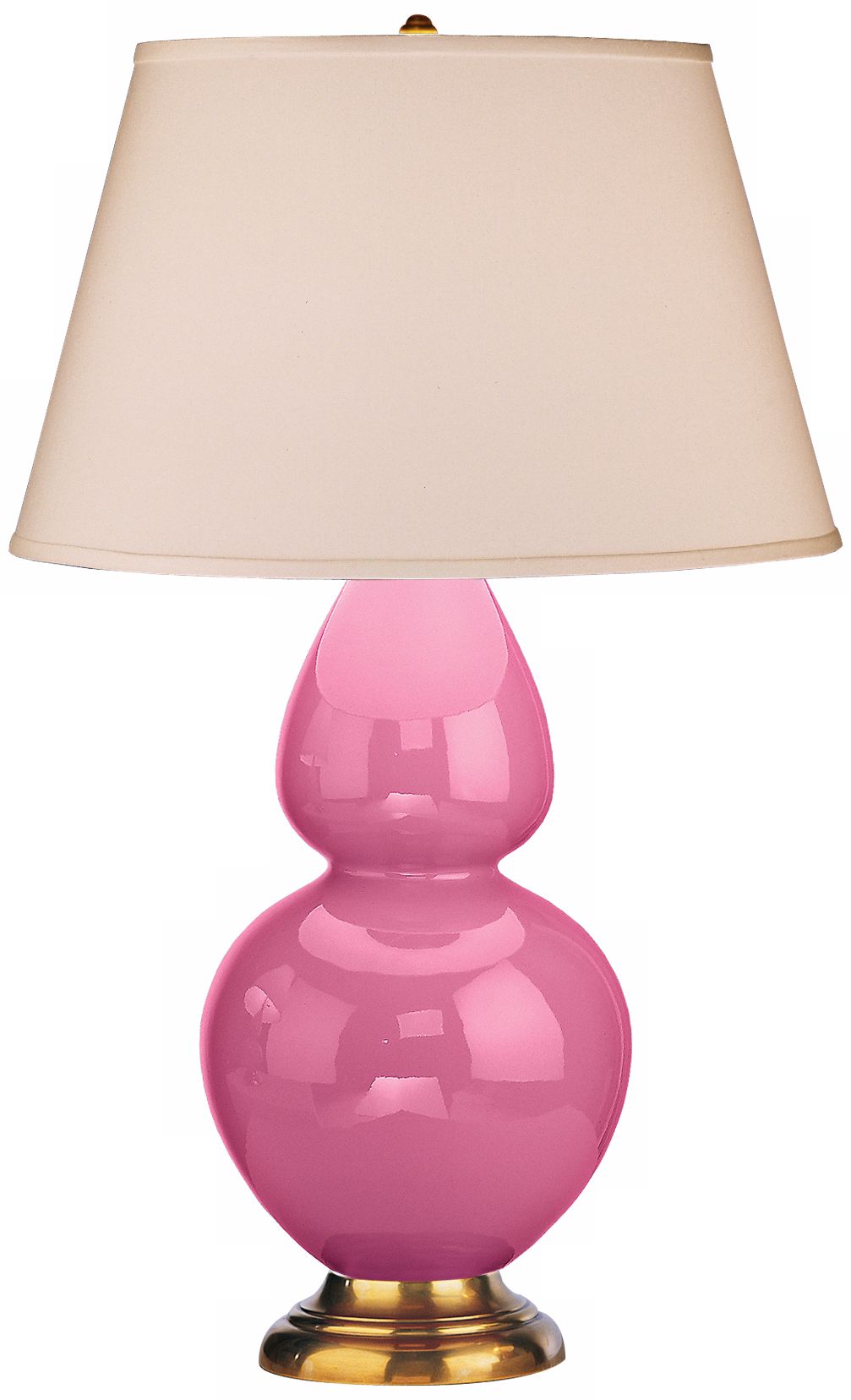 Robert Abbey 31" Pink Ceramic and Brass Table Lamp