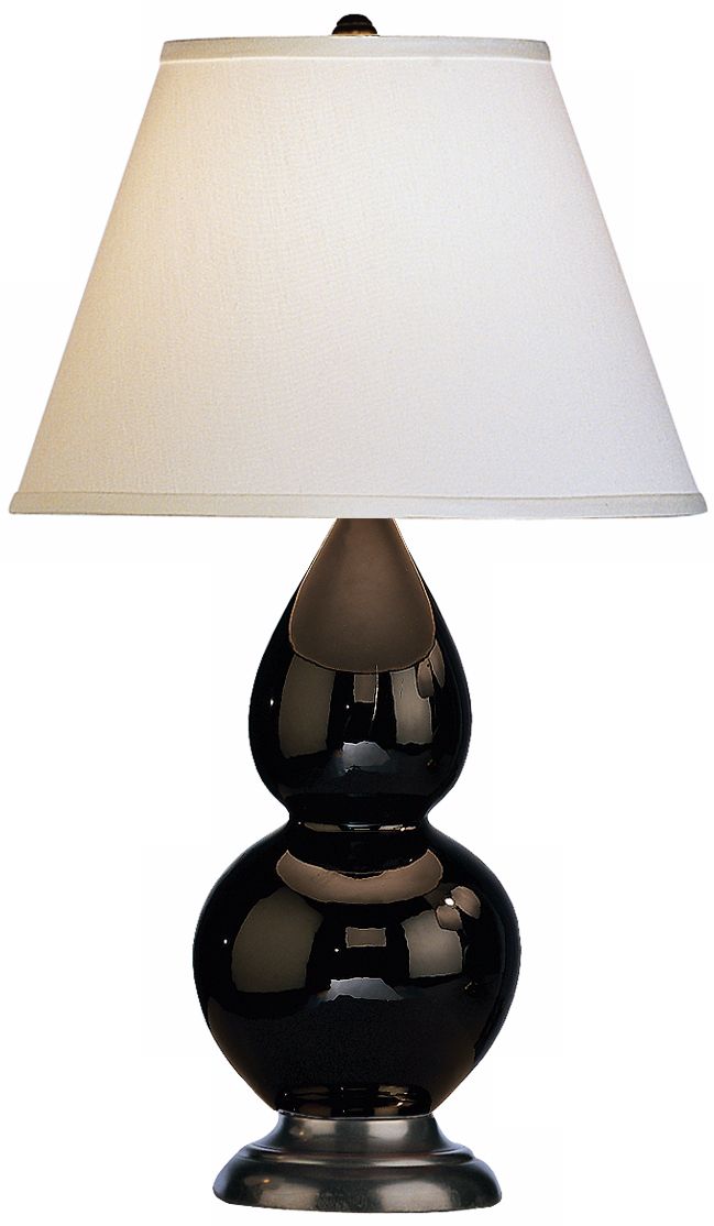 Robert Abbey 22 3/4" Black Ceramic and Bronze Table Lamp
