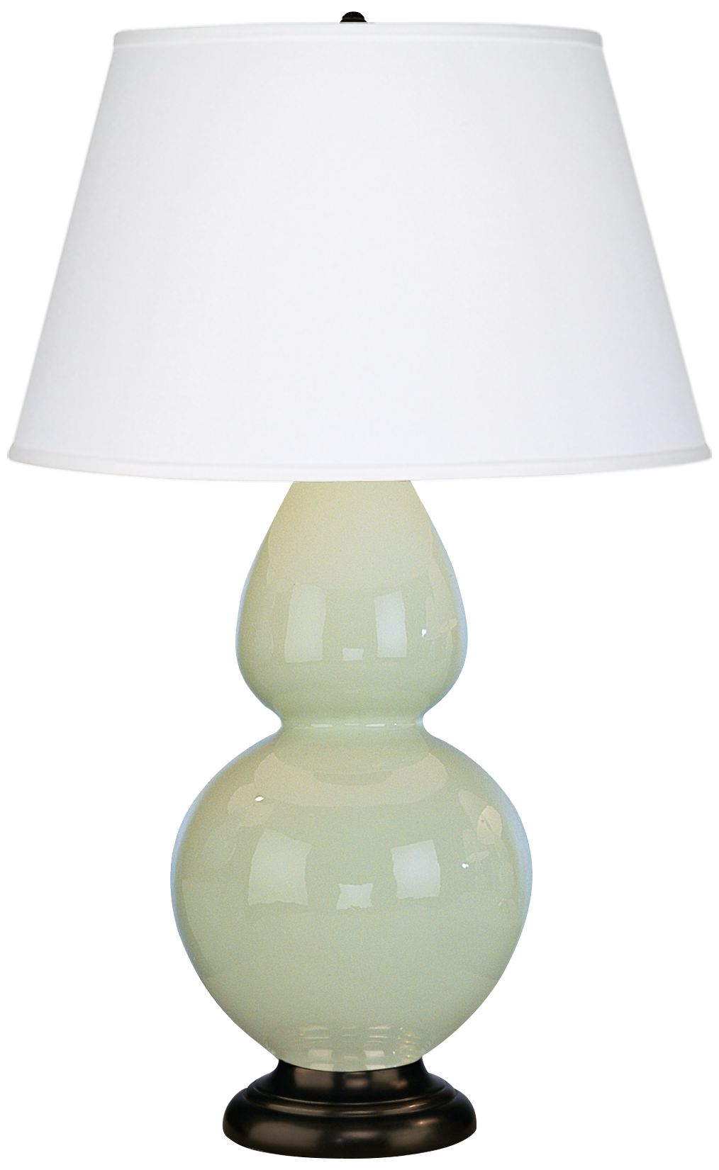 Robert Abbey 31" Light Green Ceramic and Bronze Table Lamp