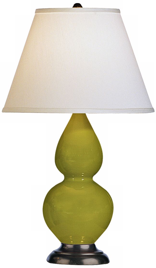 Robert Abbey 22 3/4" Apple Green Ceramic and Bronze Lamp