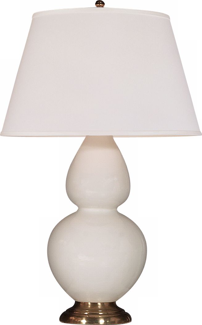 Robert Abbey 31" White Ceramic and Brass Table Lamp