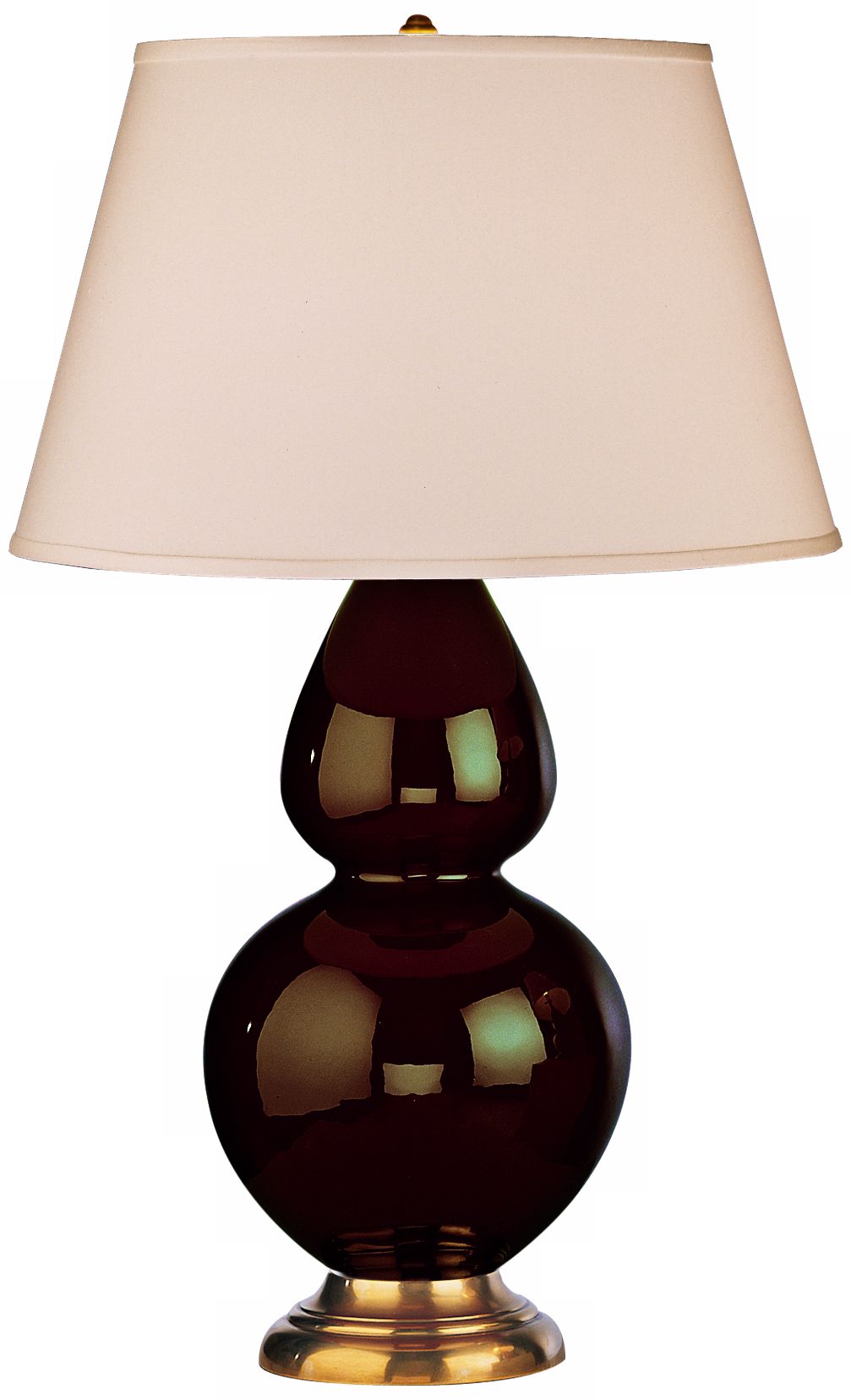 Robert Abbey 31" Dark Brown Ceramic and Brass Table Lamp