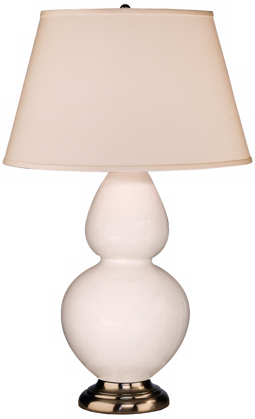 Robert Abbey 31" White Ceramic and Silver Table Lamp