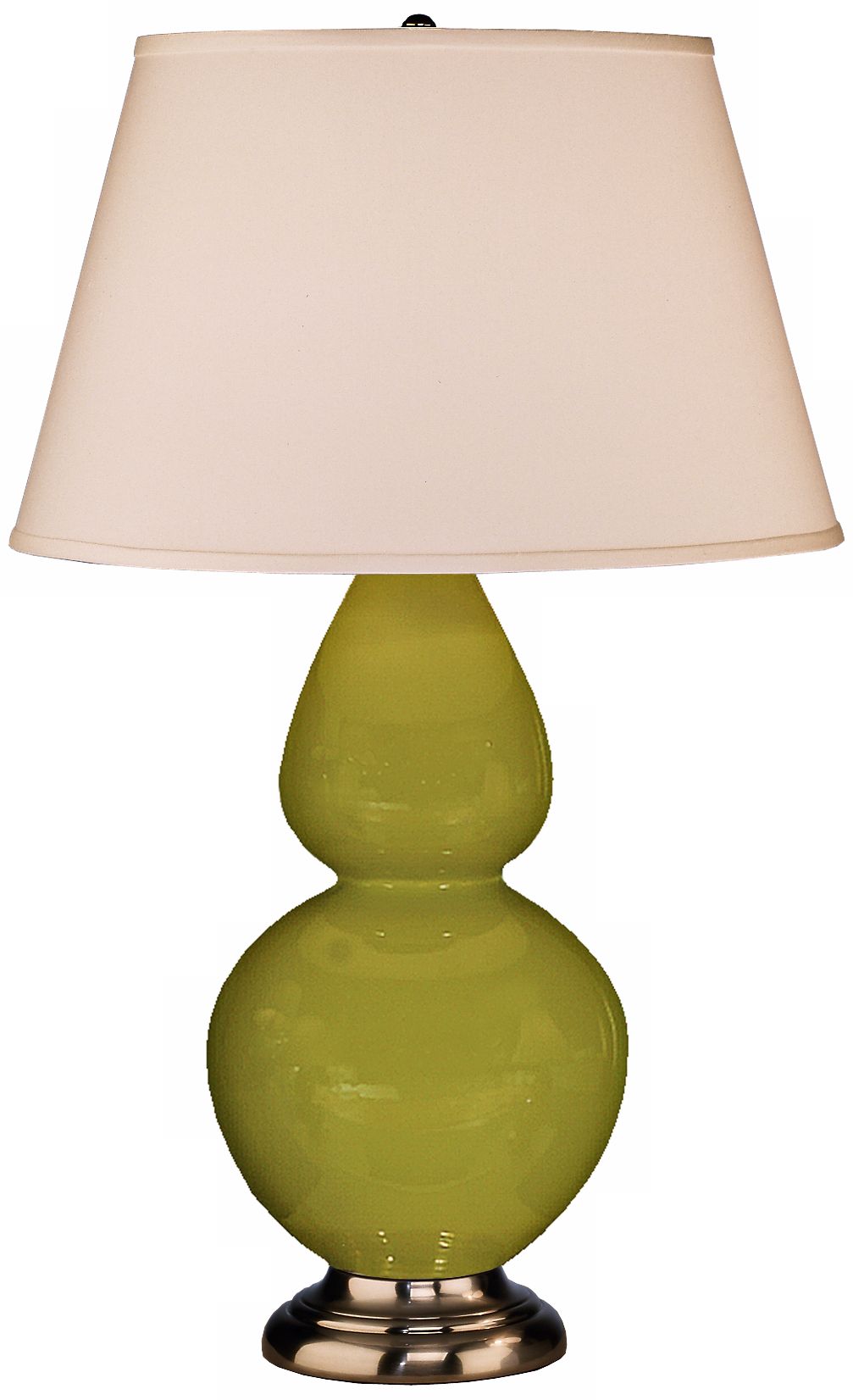 Robert Abbey 31" Apple Green Ceramic and Silver Table Lamp