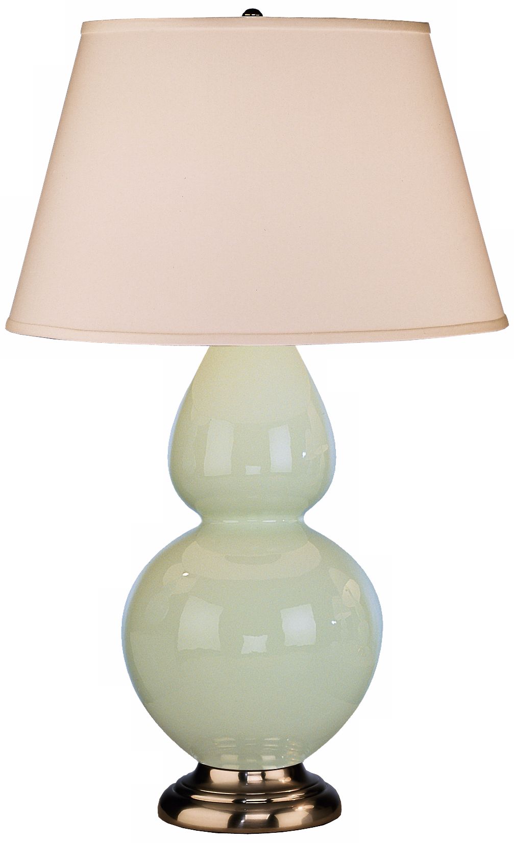 Robert Abbey 31" Light Green Ceramic and Silver Table Lamp
