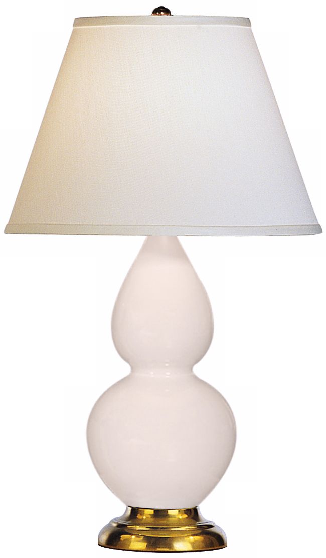 Robert Abbey 22 3/4" White Ceramic and Brass Table Lamp
