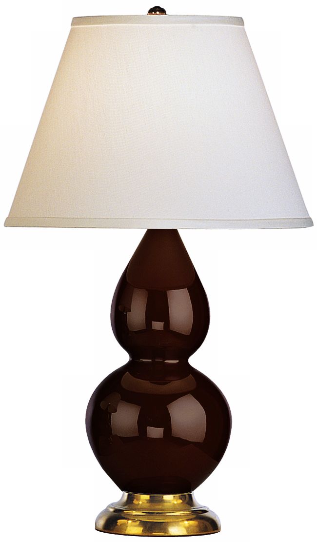 Robert Abbey 22 3/4" Dark Brown Ceramic and Brass Lamp