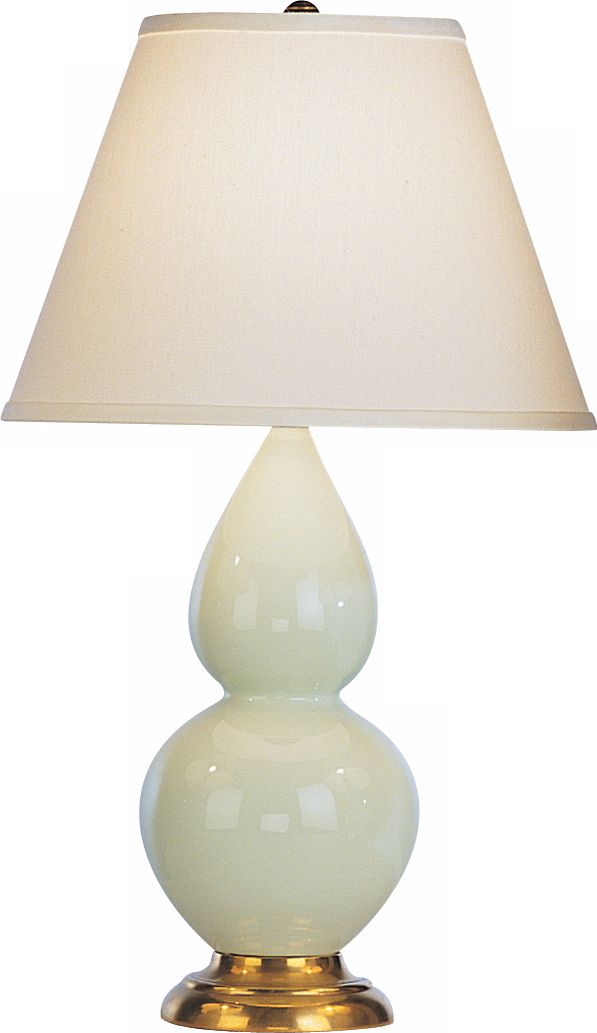 Robert Abbey 22 3/4" Lt. Green Ceramic and Brass Table Lamp