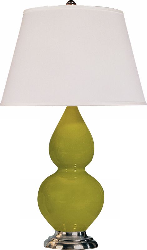 Robert Abbey 22 3/4" Apple Green Ceramic and Silver Lamp