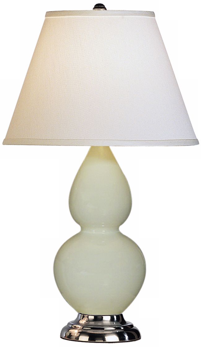 Robert Abbey 22 3/4" Lt. Green Ceramic and Silver Table Lamp