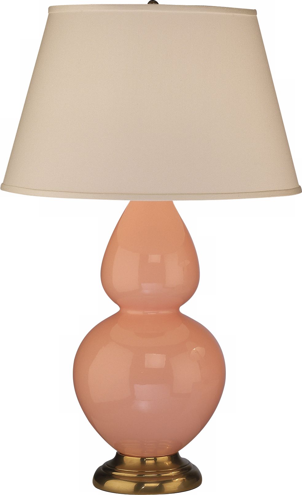 Robert Abbey 31" Lt. Pink Ceramic and Brass Table Lamp