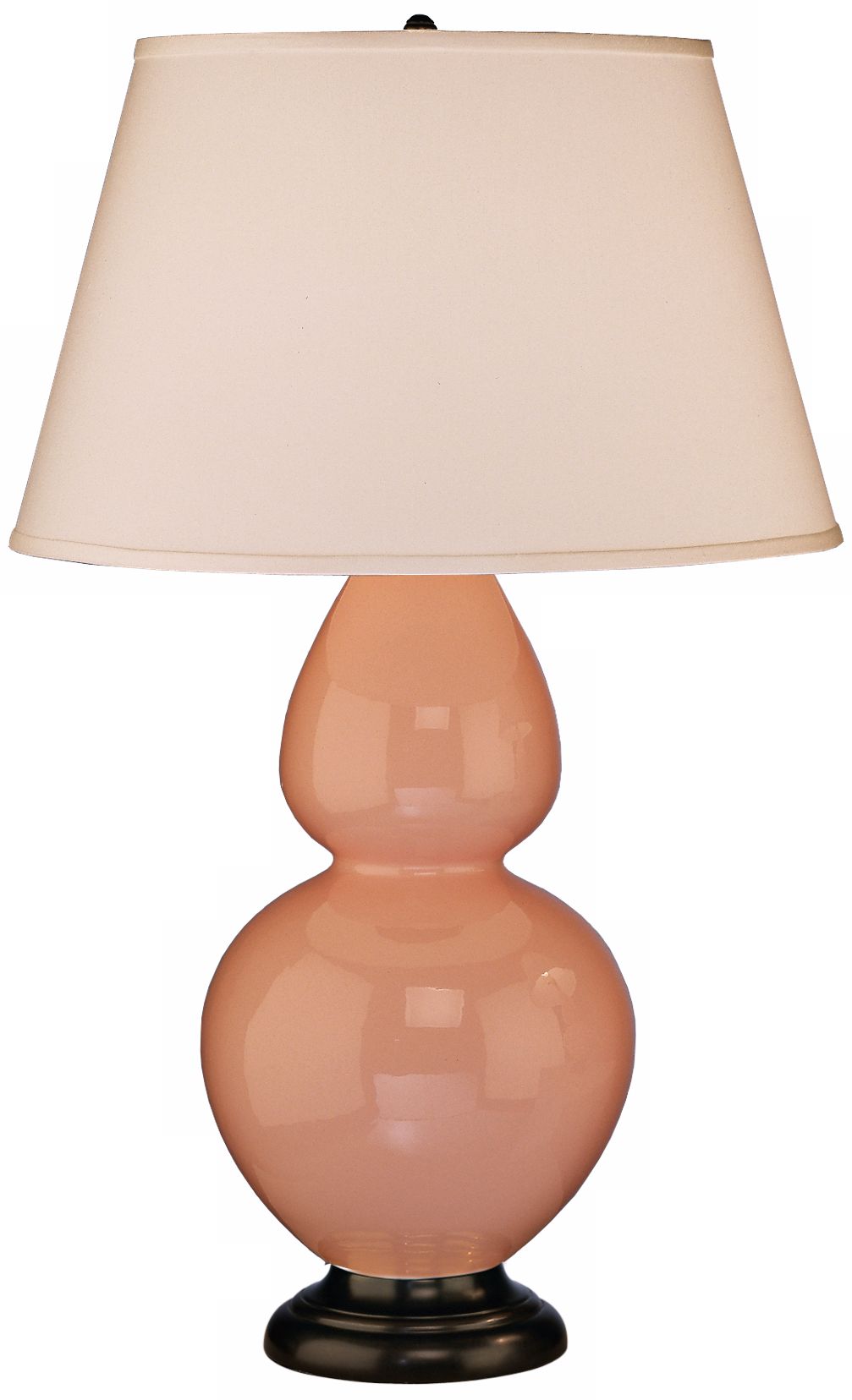 Robert Abbey 31" Lt. Pink Ceramic and Bronze Table Lamp