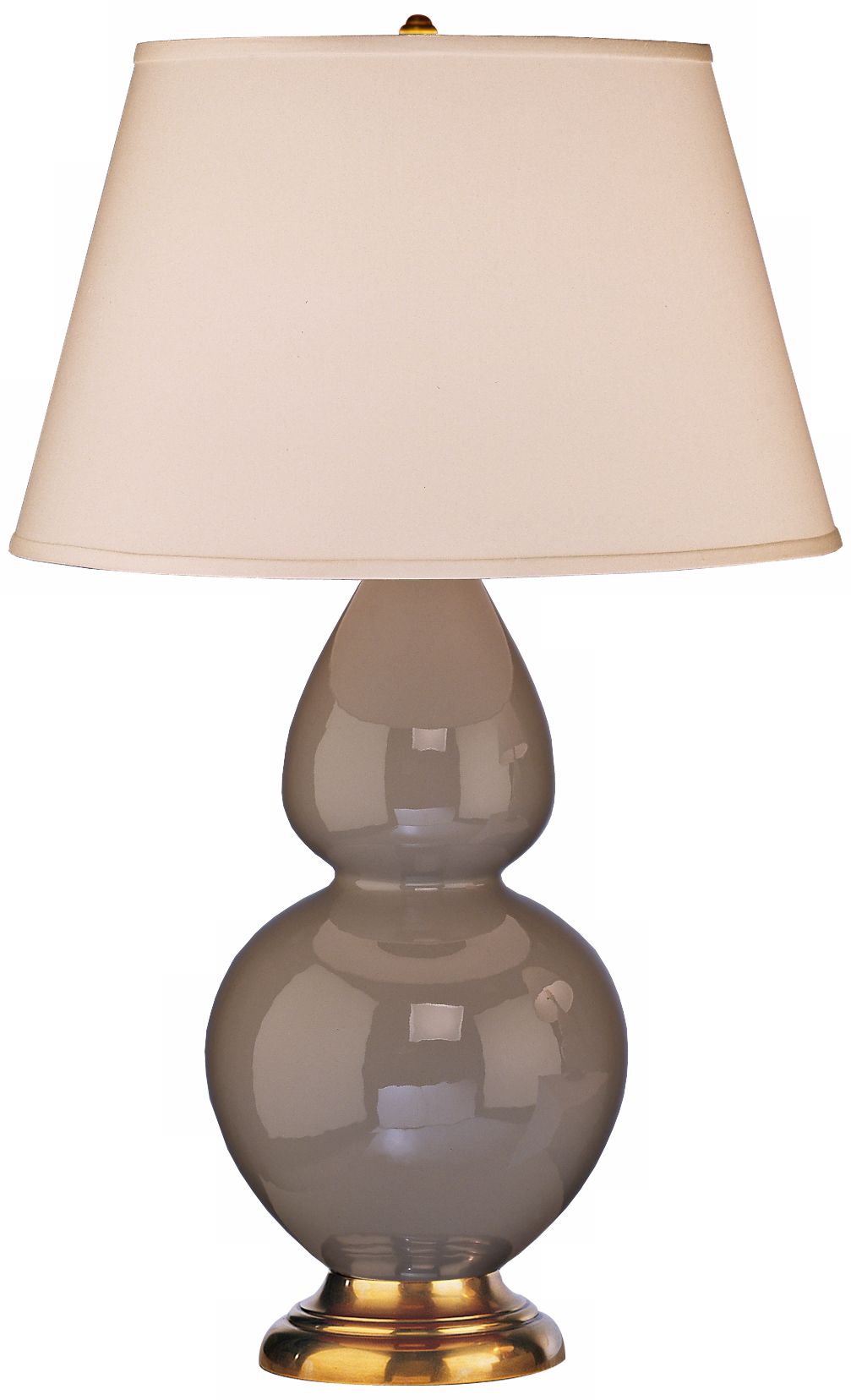 Robert Abbey 31" Taupe Ceramic and Brass Table Lamp