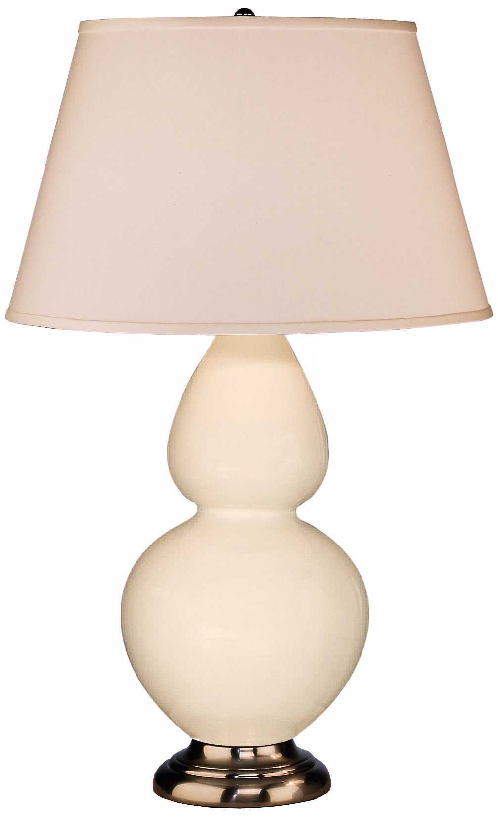 Robert Abbey 31" Bone Ceramic and Silver Table Lamp