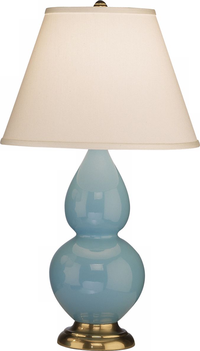 Robert Abbey 22 3/4" Egg Blue Ceramic and Brass Table Lamp