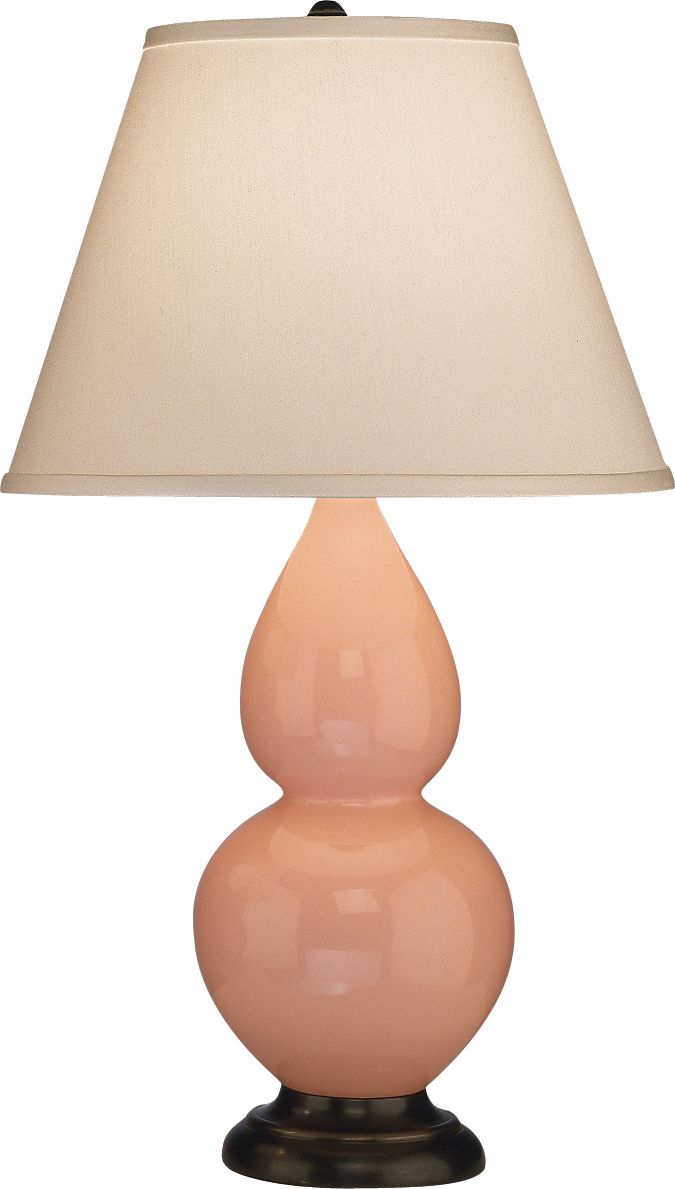 Robert Abbey 22 3/4" Lt. Pink Ceramic and Bronze Table Lamp