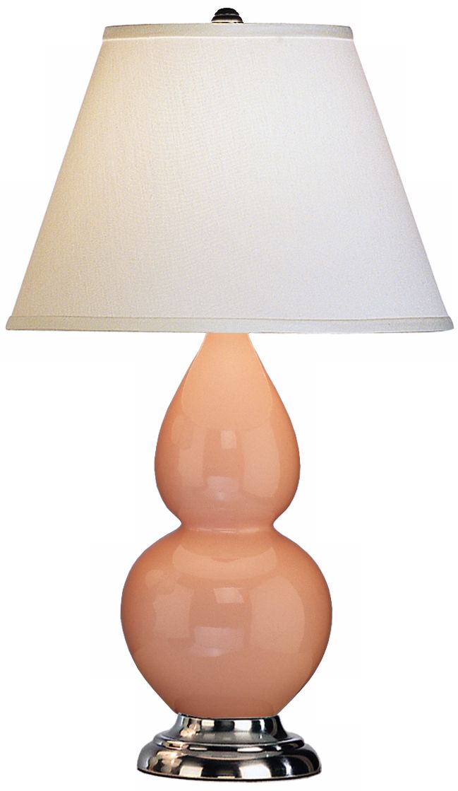 Robert Abbey 22 3/4" Lt. Pink Ceramic and Silver Table Lamp
