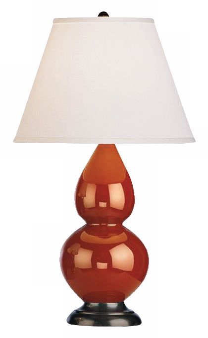 Robert Abbey 22 3/4" Cinnamon Brown Ceramic and Bronze Lamp