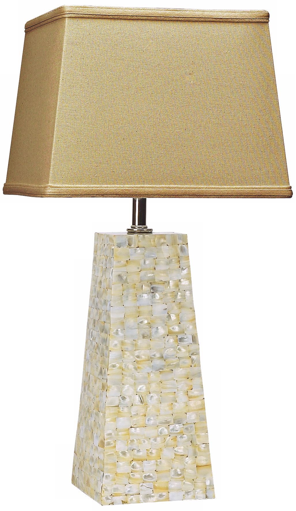 Mother of Pearl Pyramid Table Lamp