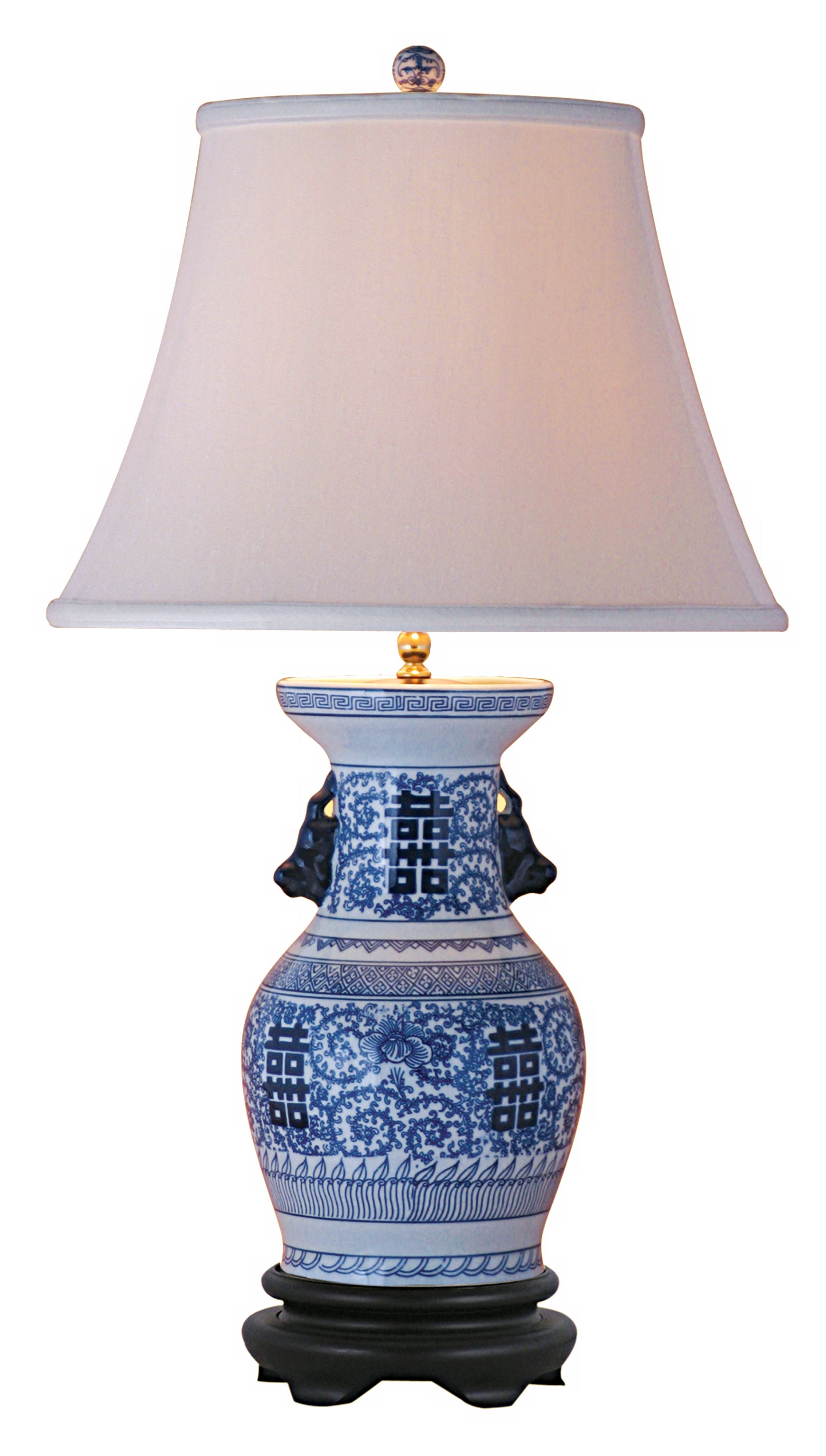 Double Happiness Porcelain Vase Table Lamp