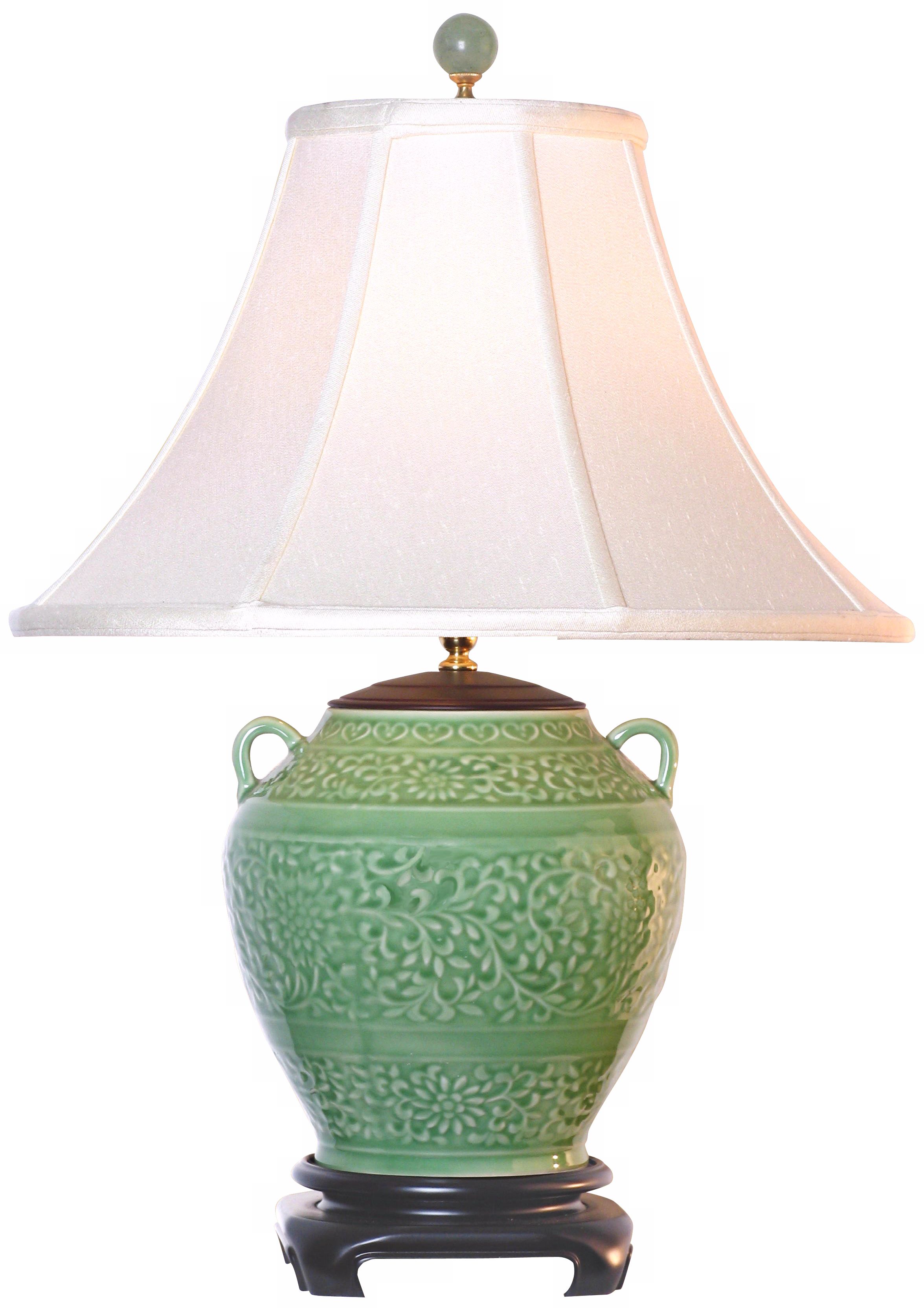 Celadon Green Porcelain Urn Table Lamp