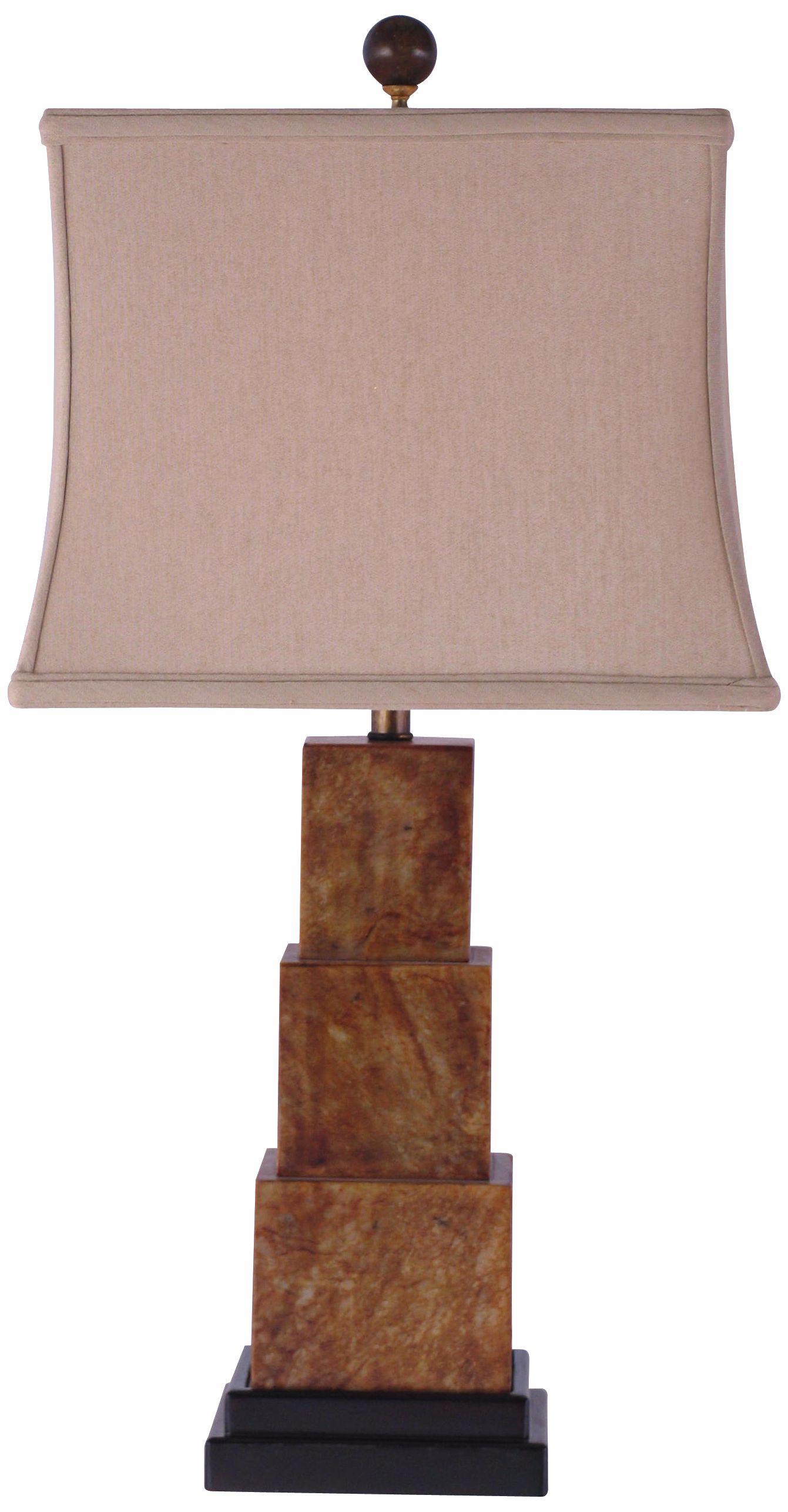 Jade Stacked Squares Table Lamp