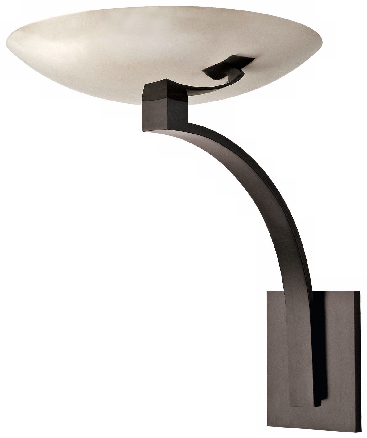 Sonneman Romano Arc Up-Light Black Nickel Finish Wall Sconce