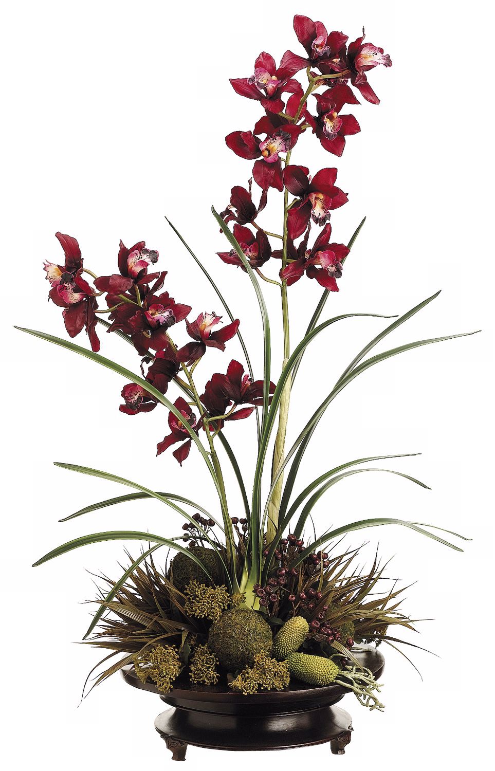 Cymbidium Orchid Faux Flower Arrangement