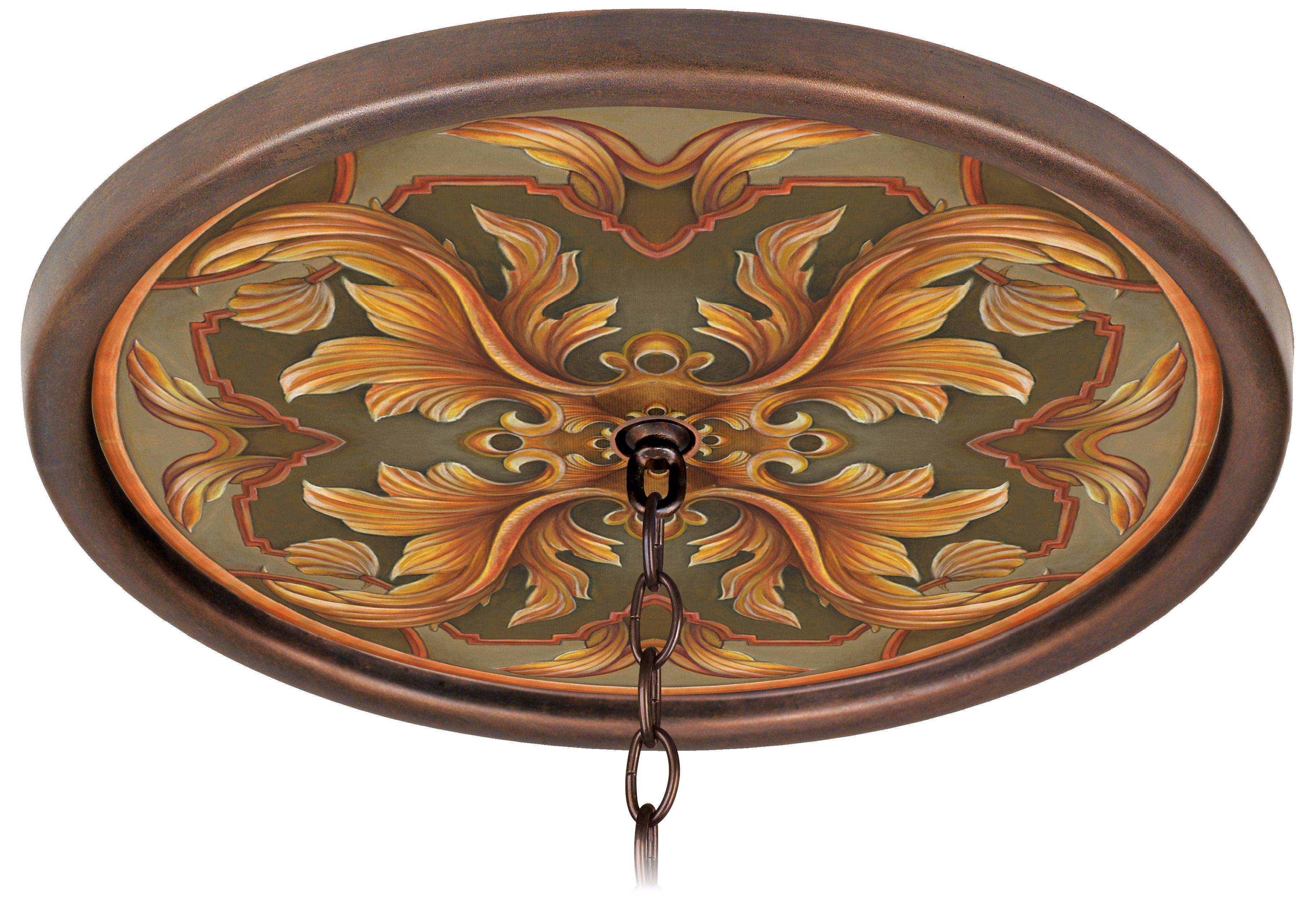 Etruscan Sunset 16" Wide Bronze 1" Opening Medallion