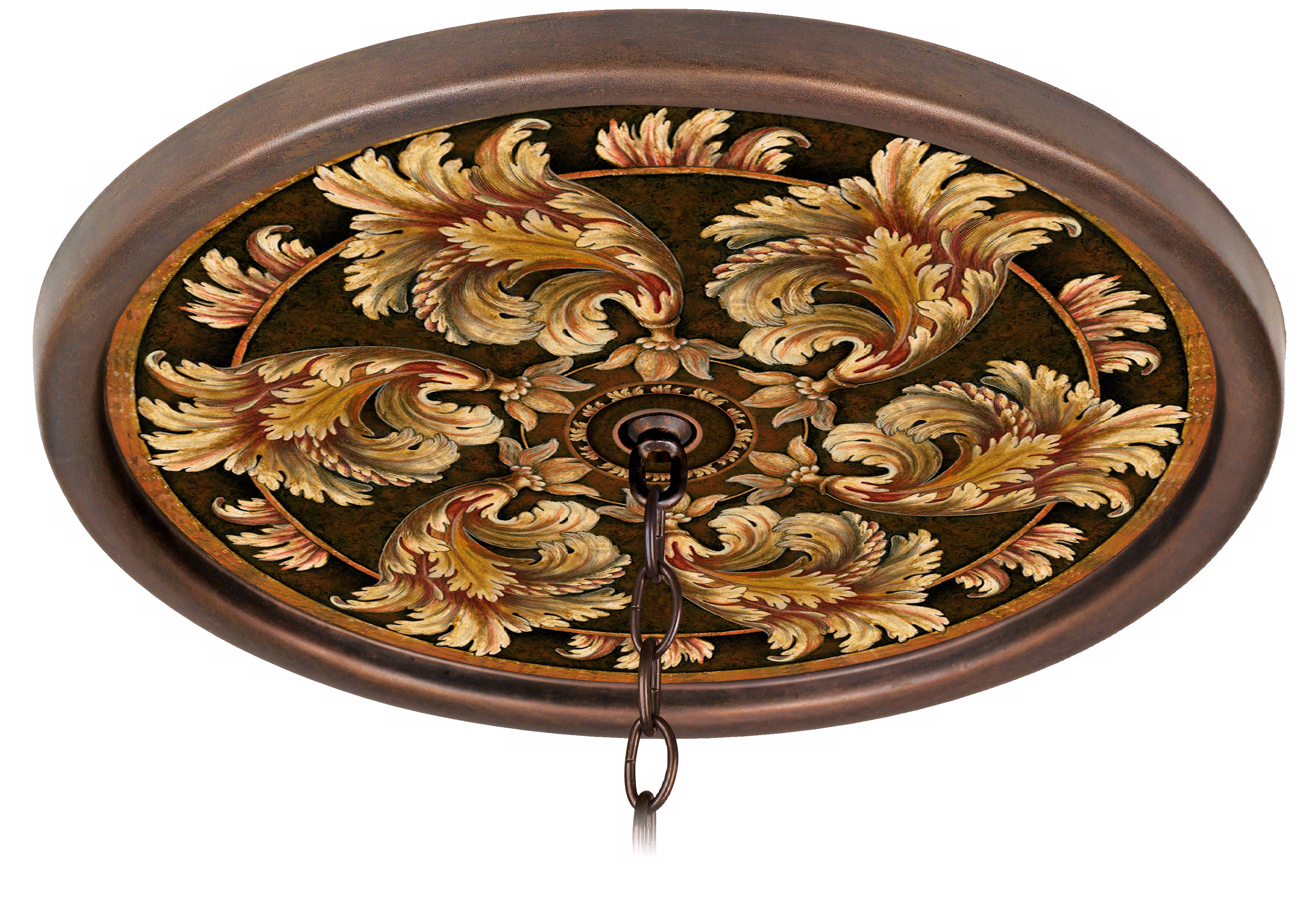 Corinthian Jewel 16" Wide Bronze 1" Opening Medallion
