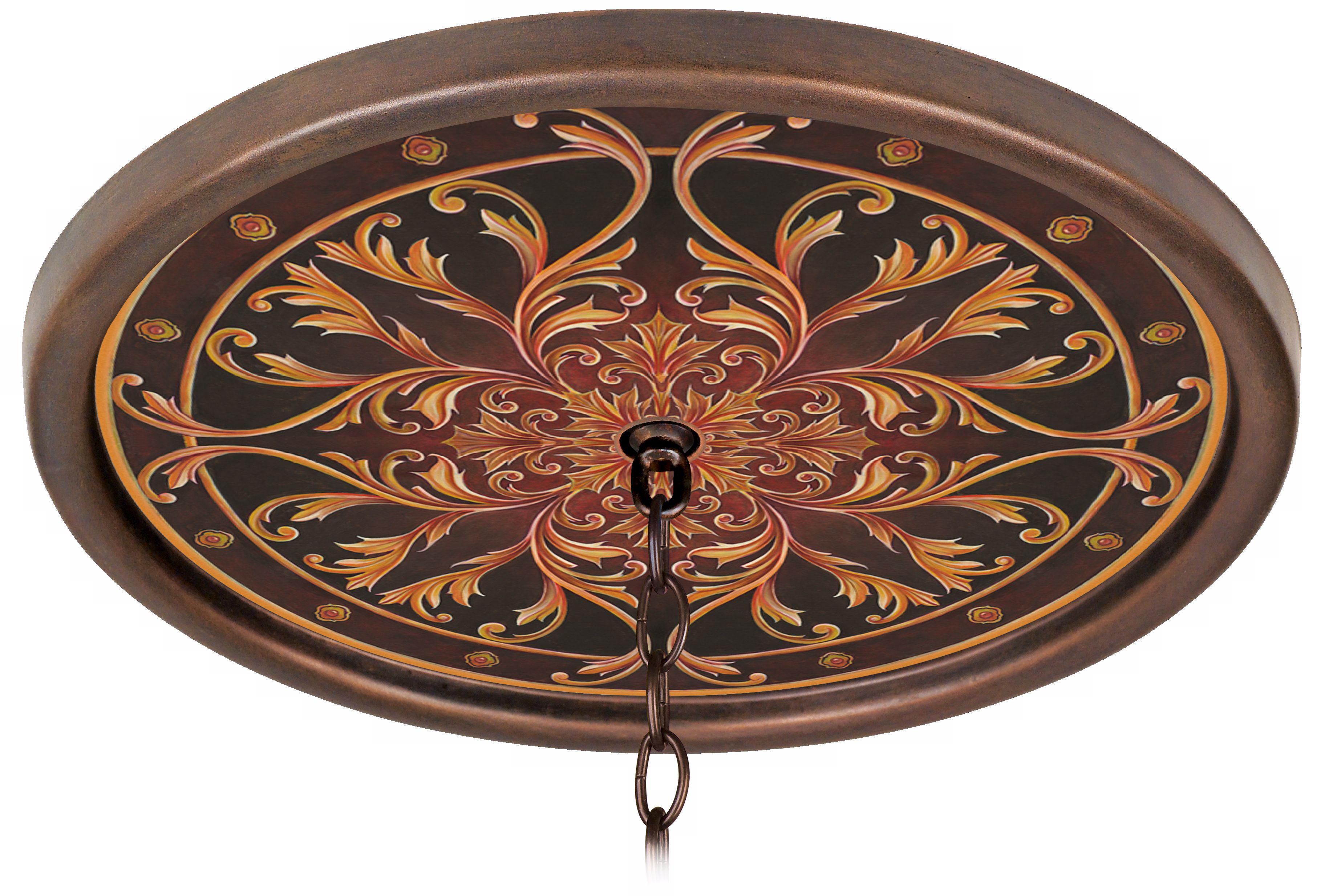 Tracery Jewels 16" Wide Bronze 1" Opening Medallion