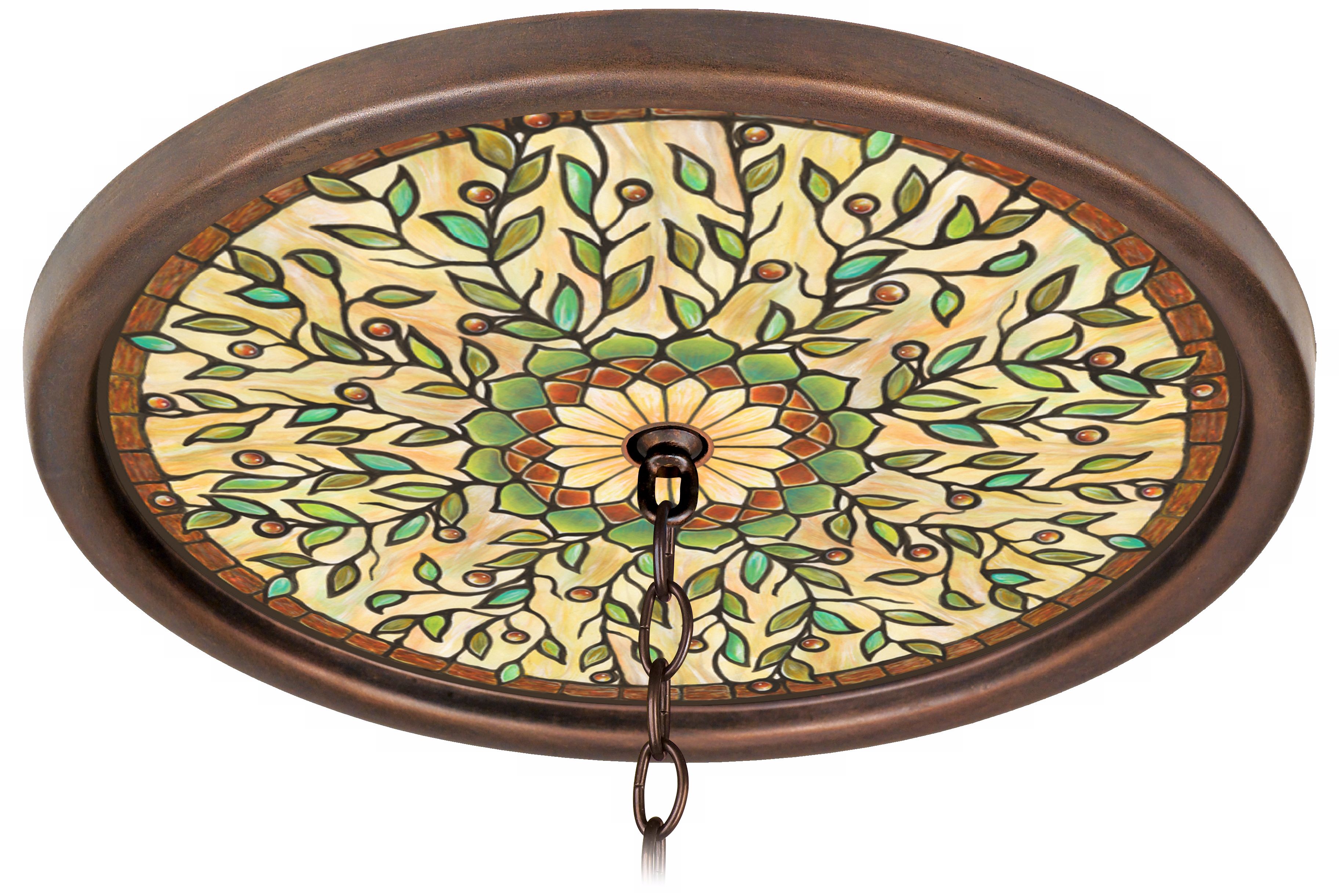 Olive Dance 16" Wide Bronze 1" Opening Medallion