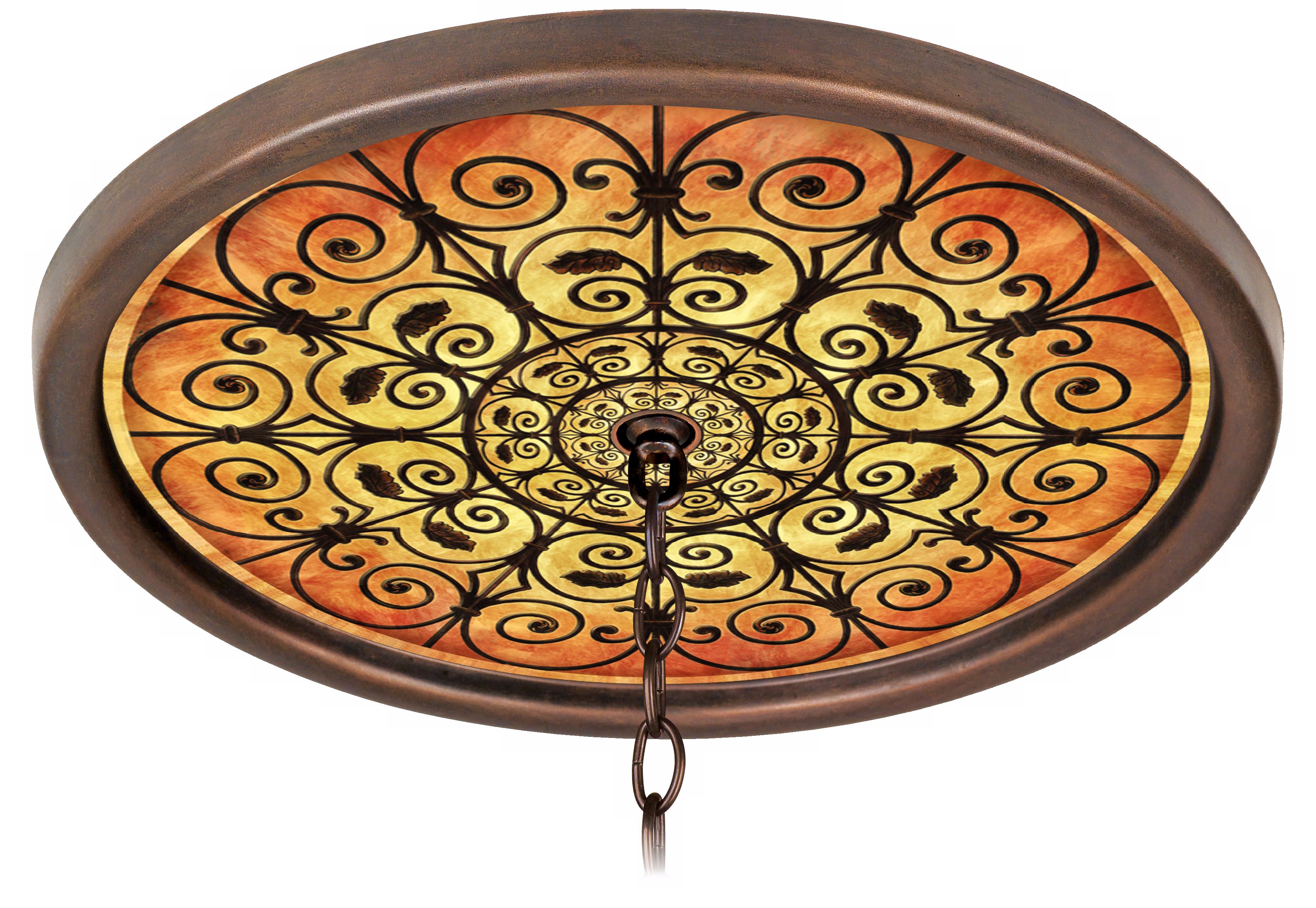 Madrid Spice 16" Wide Bronze 1" Opening Medallion
