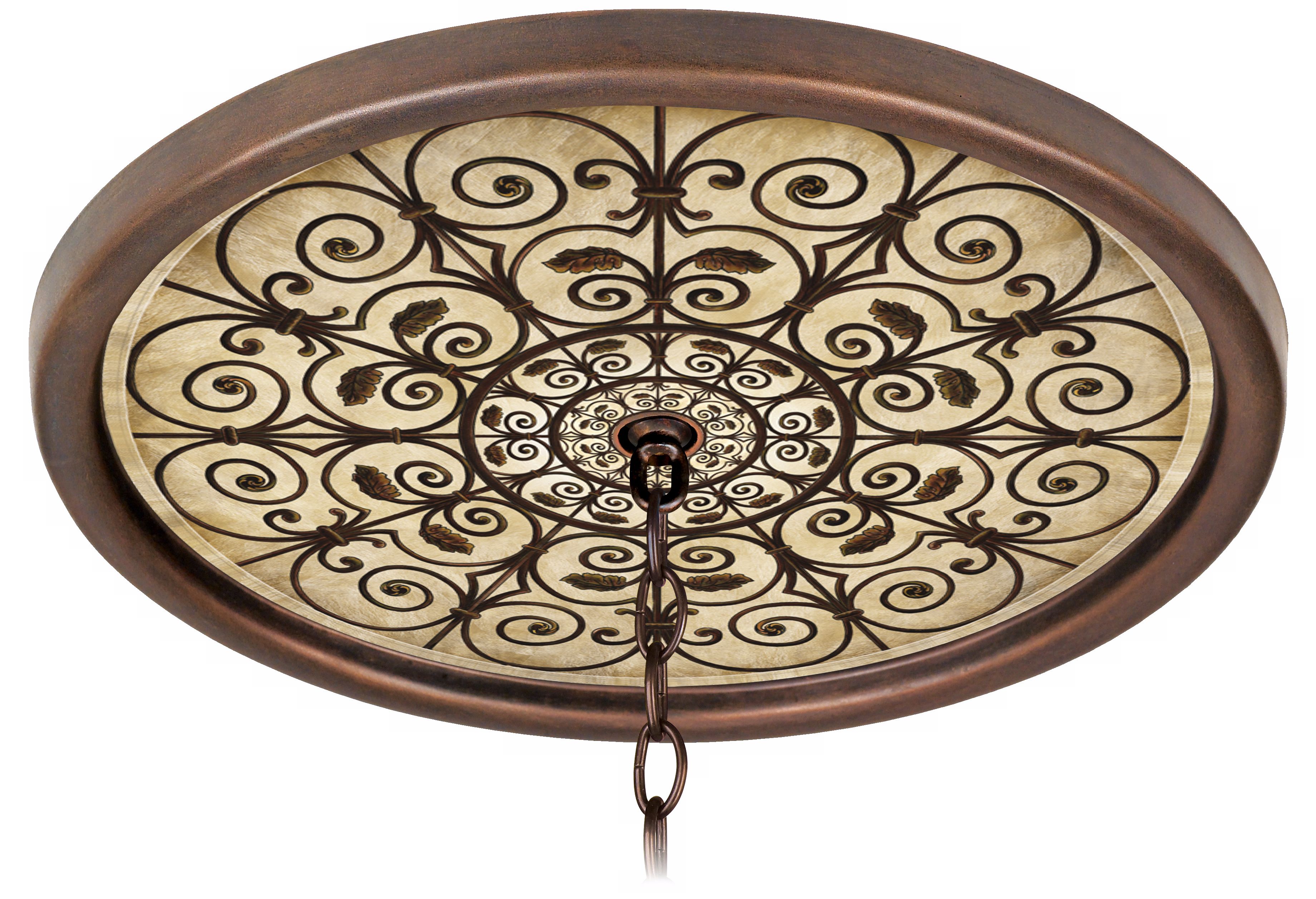 Madrid Clay 16" Wide Bronze 1" Opening Medallion