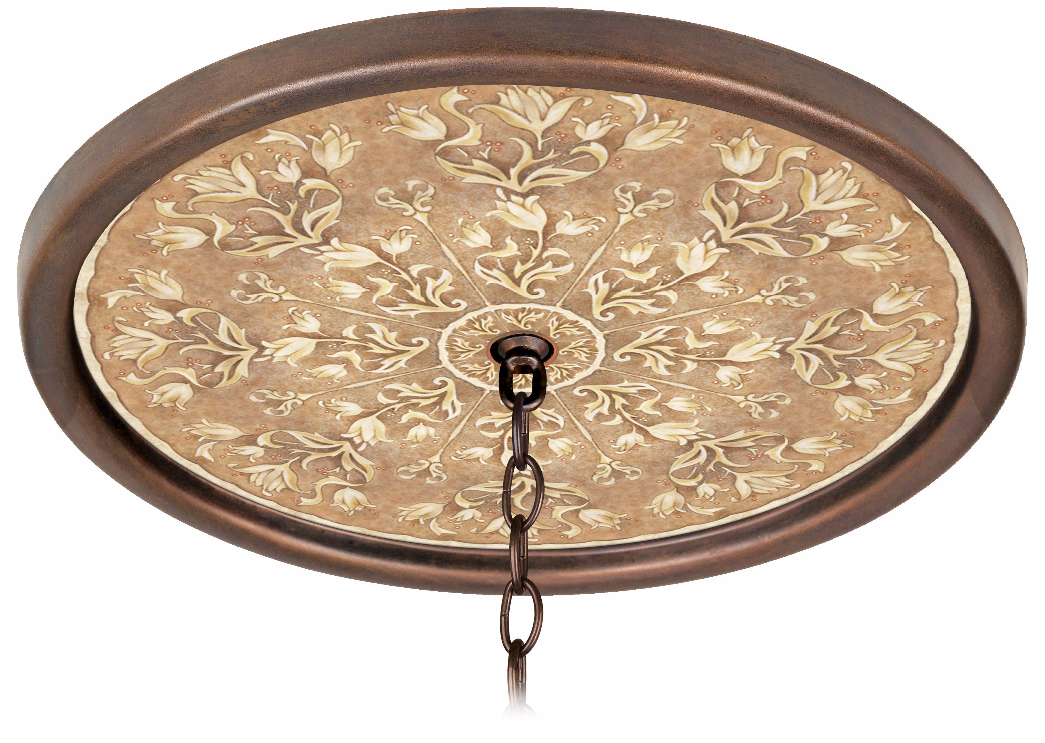 Vintage Vine 16" Wide Bronze 1" Opening Medallion