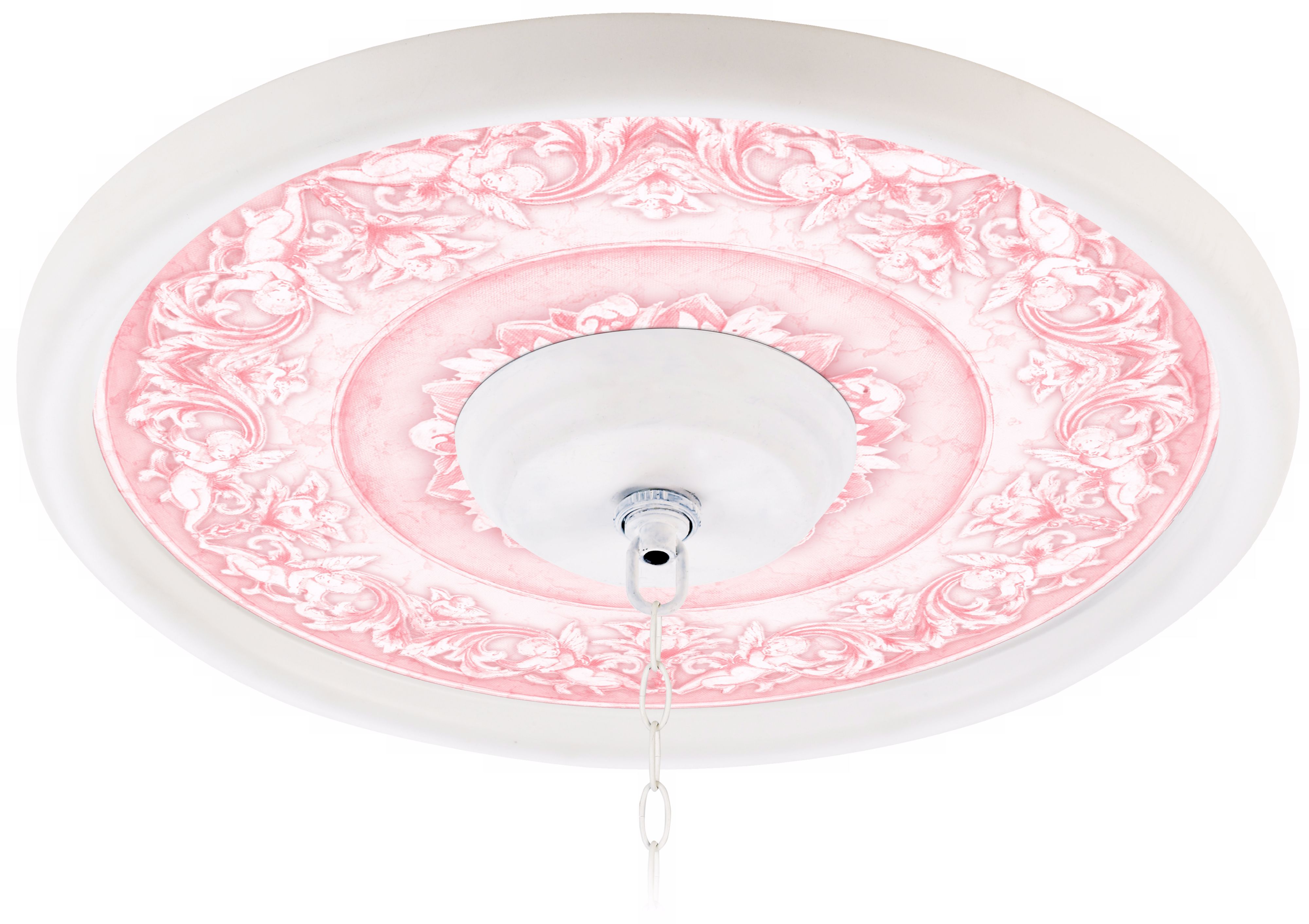 Camelot Manor Rose 16 Inch Wide White 4 Inch Opening Medallion
