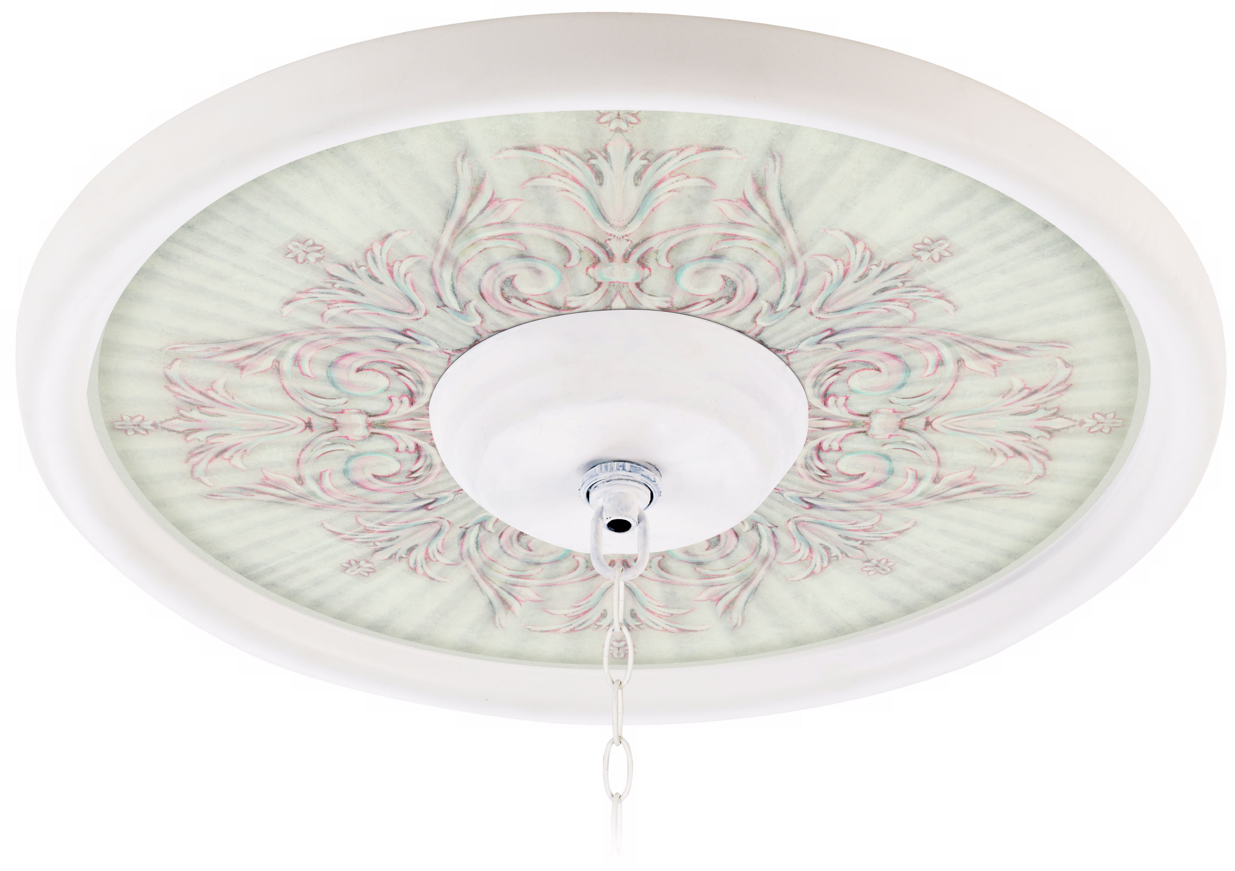 Antiquity Shell 16 Inch Wide White 4 Inch Opening Medallion