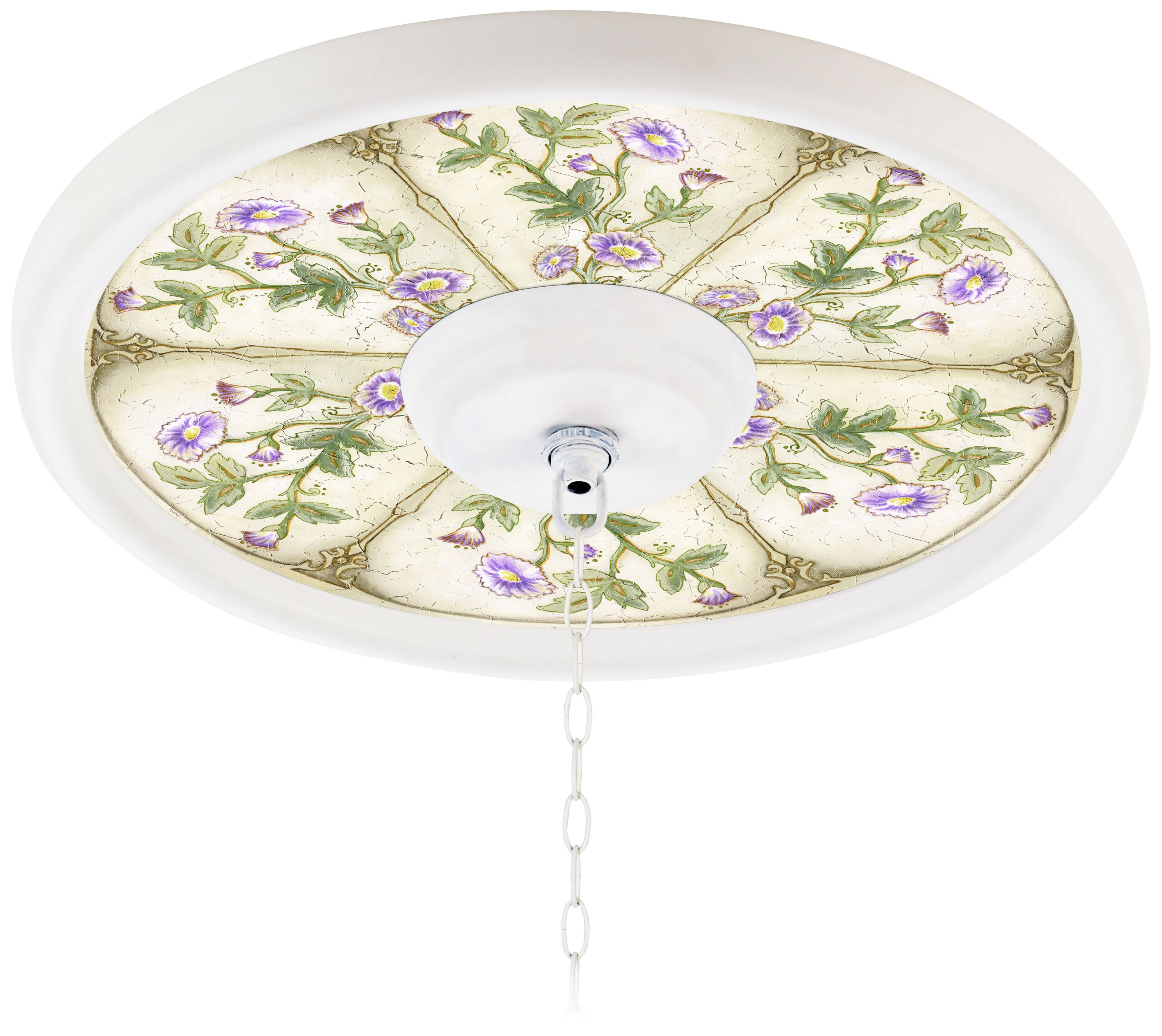 English Garden Lavender 16 White 4 Opening Medallion G8175 H3655