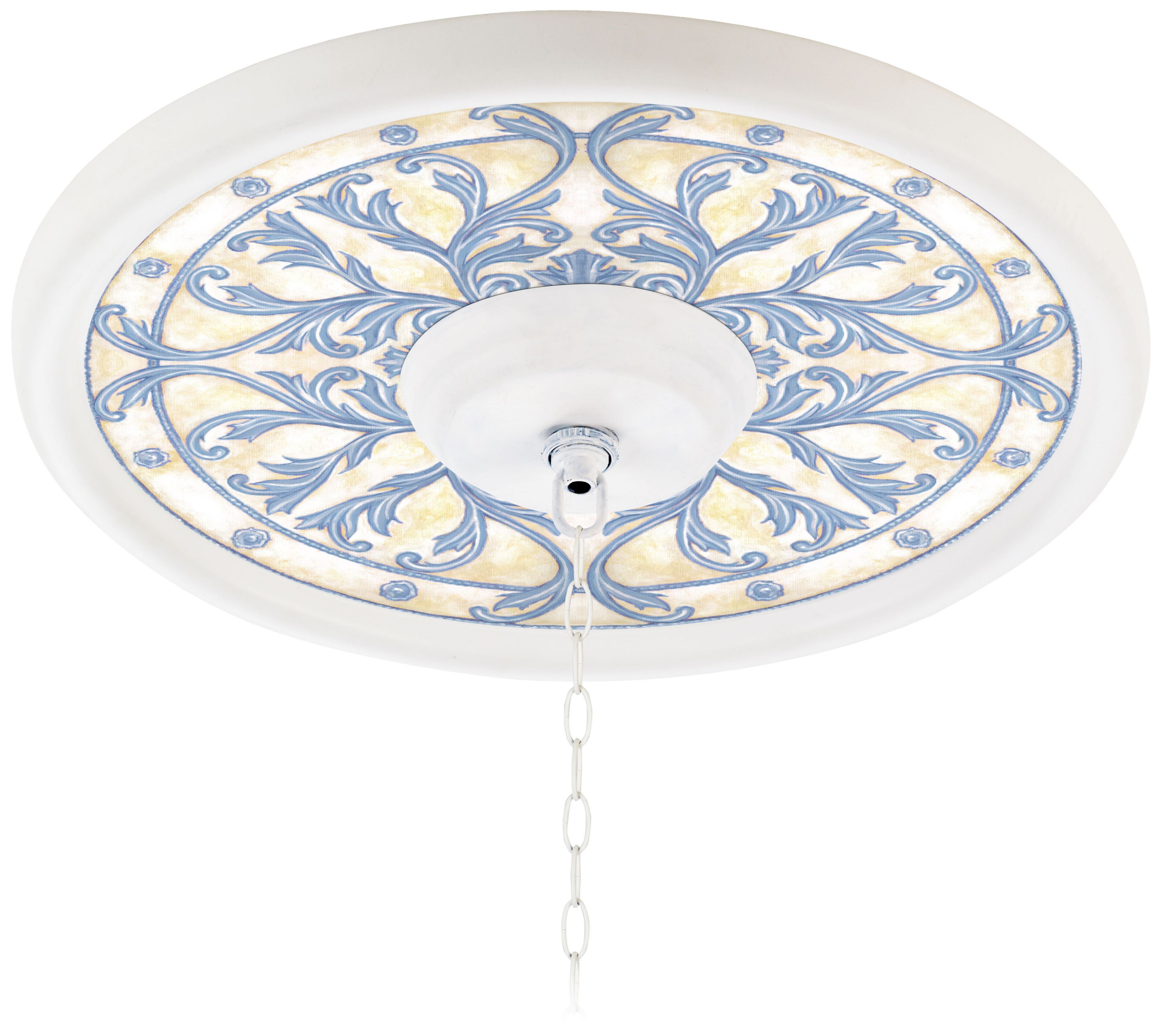French Villa16" Wide White 4" Opening Medallion
