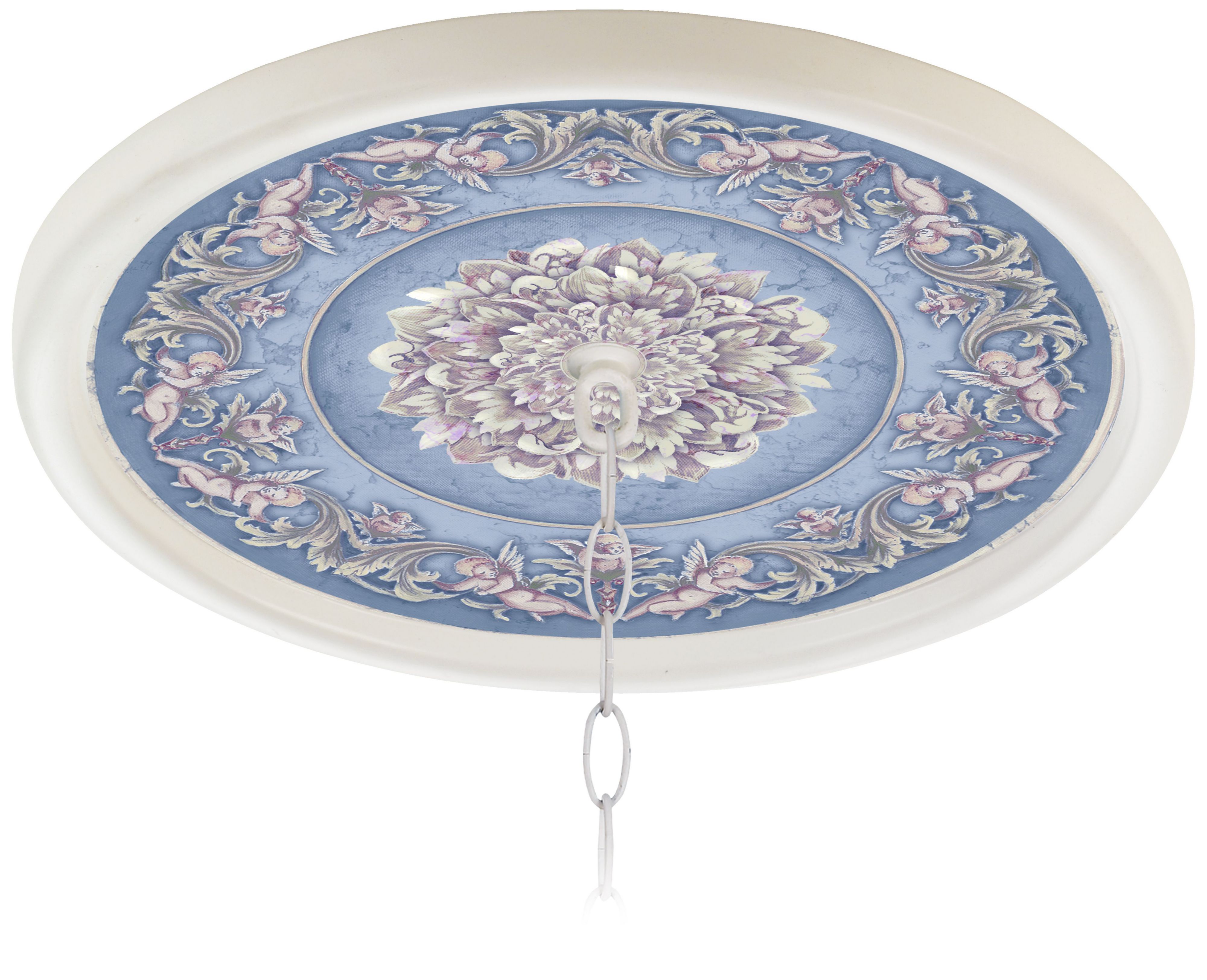 Camelot Manor Sky 16" Wide White 1" Opening Medallion