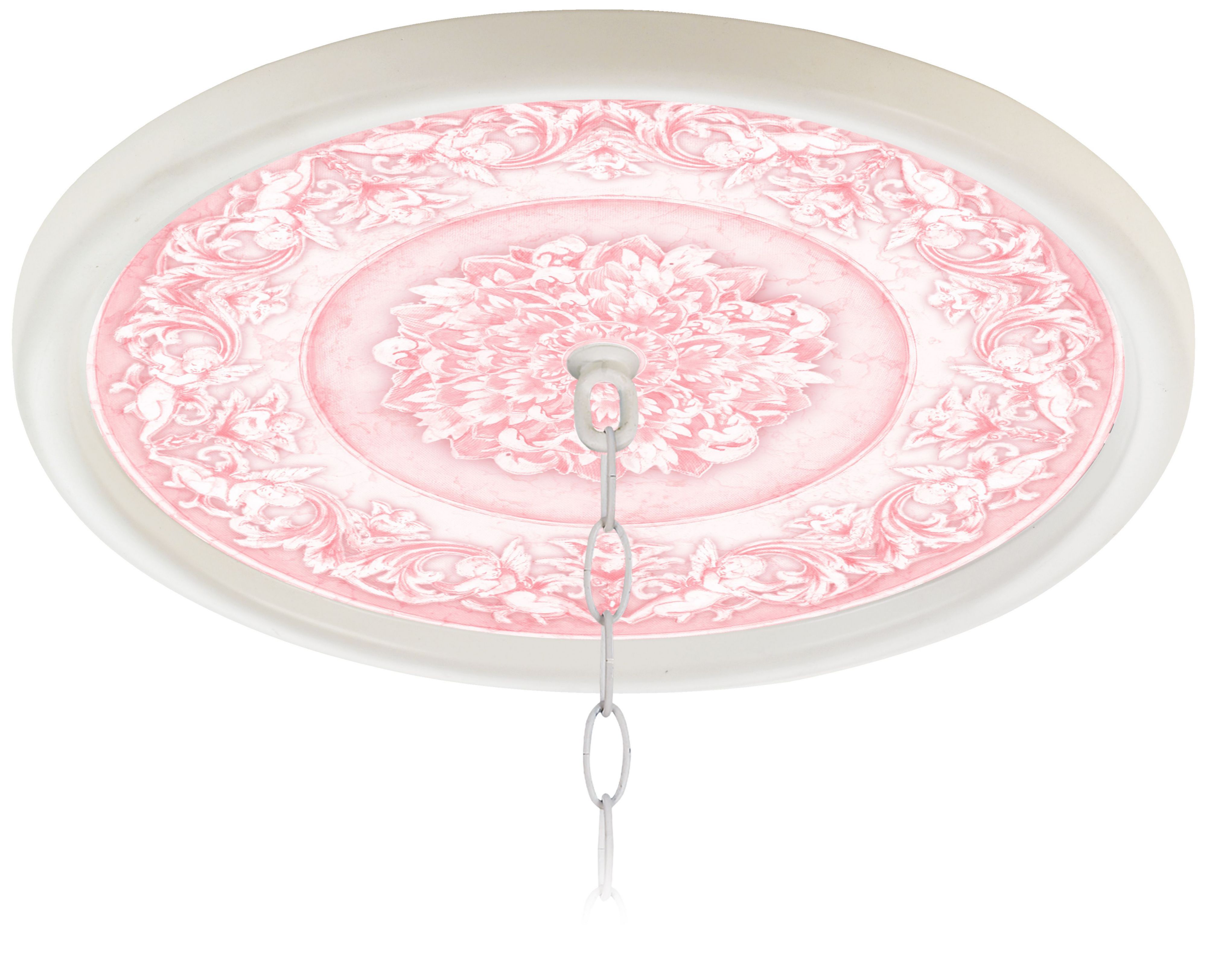 Camelot Manor Rose 16" Wide White 1" Opening Medallion