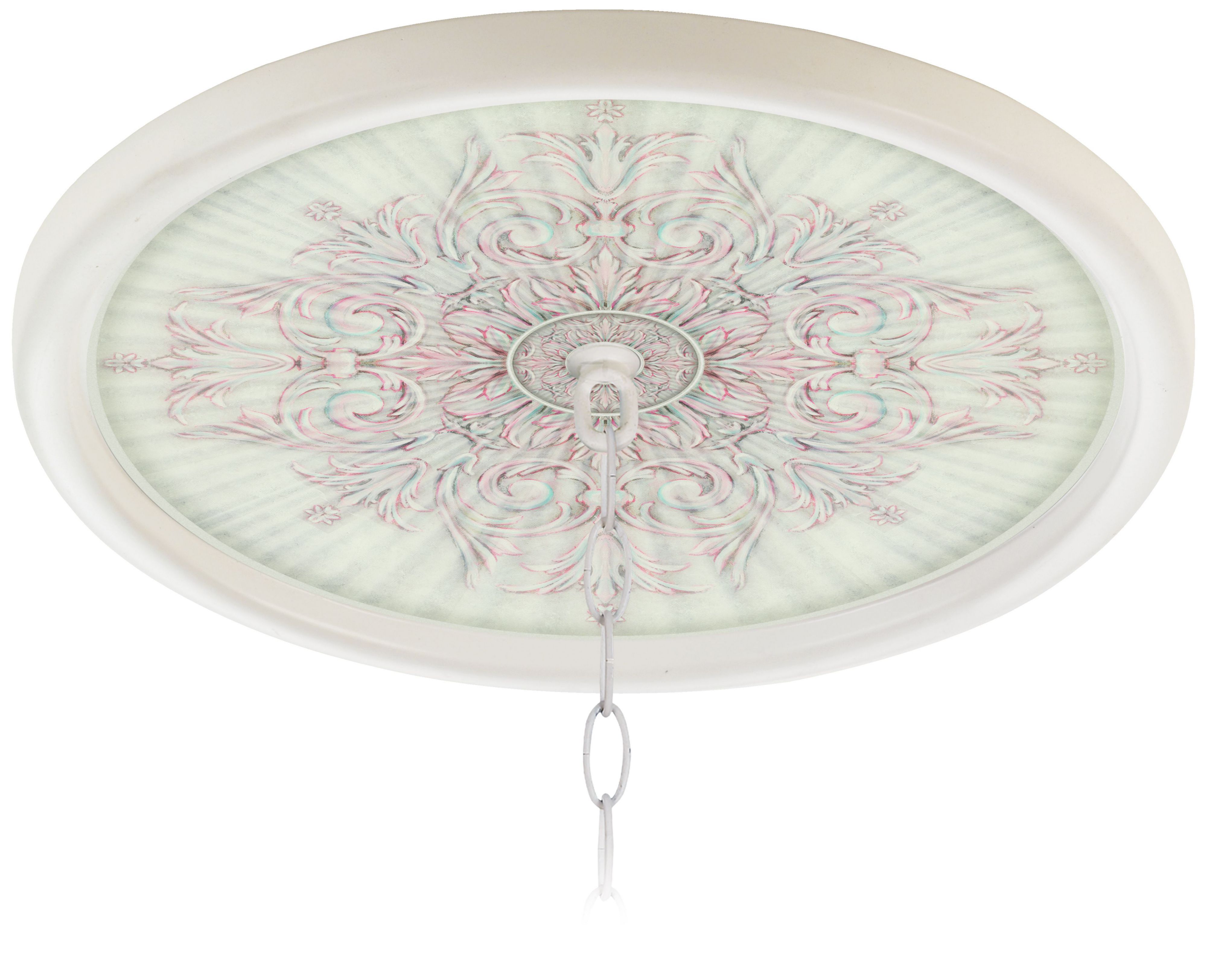 Antiquity Shell 16" Wide White 1" Opening Medallion
