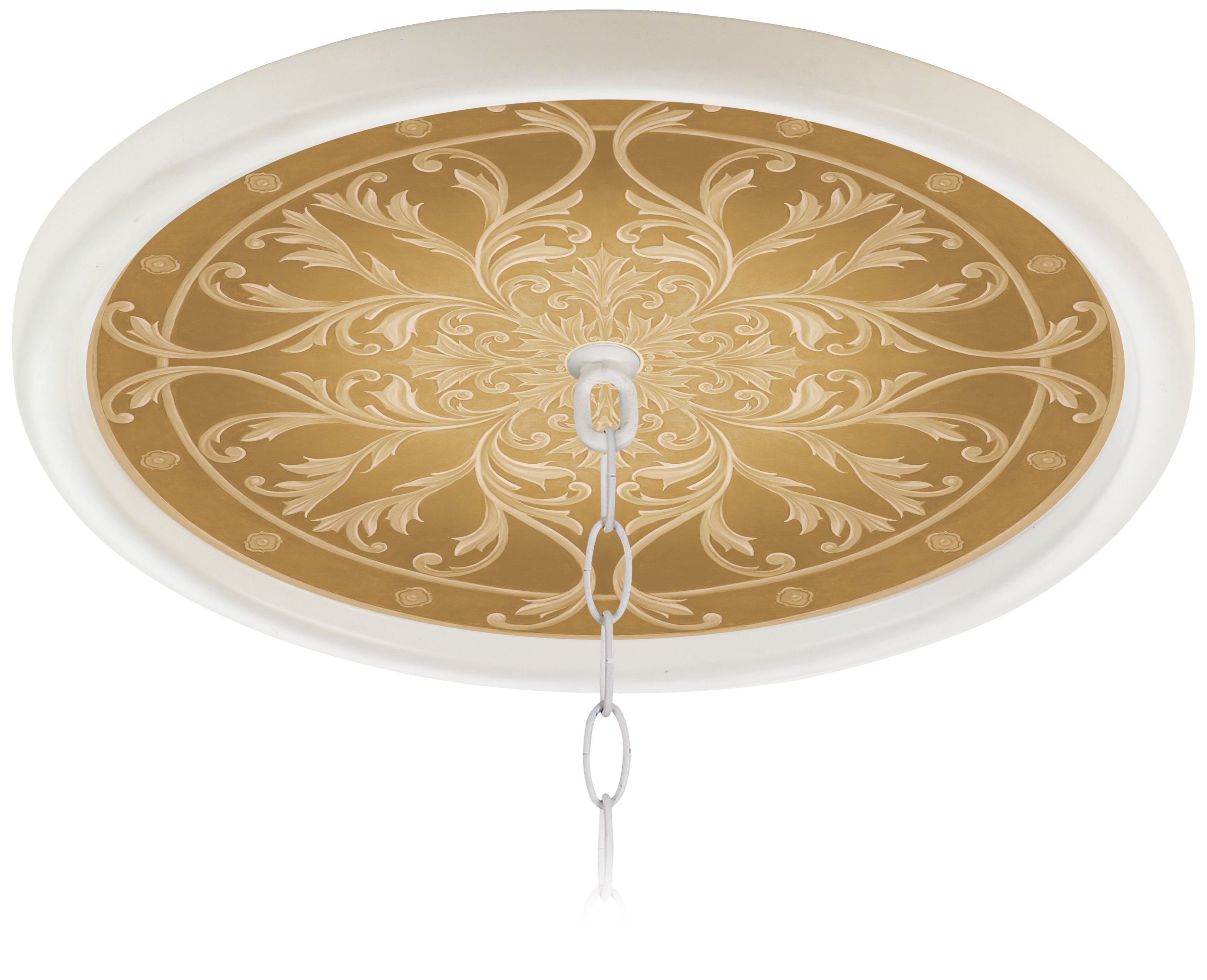 Tracery Spice 16" Wide White 1" Opening Medallion