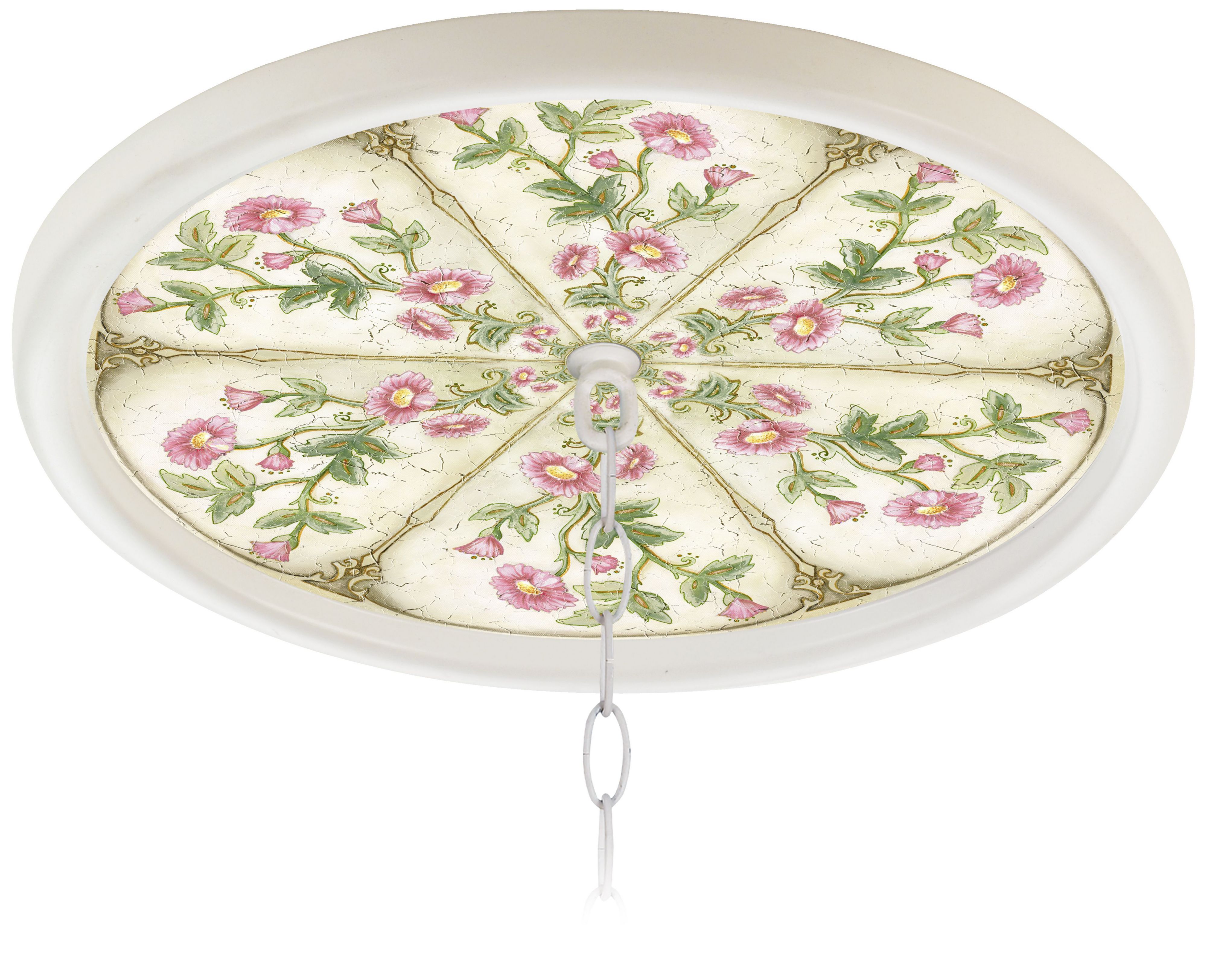 English Garden Pink 16" Wide 1" Opening Medallion