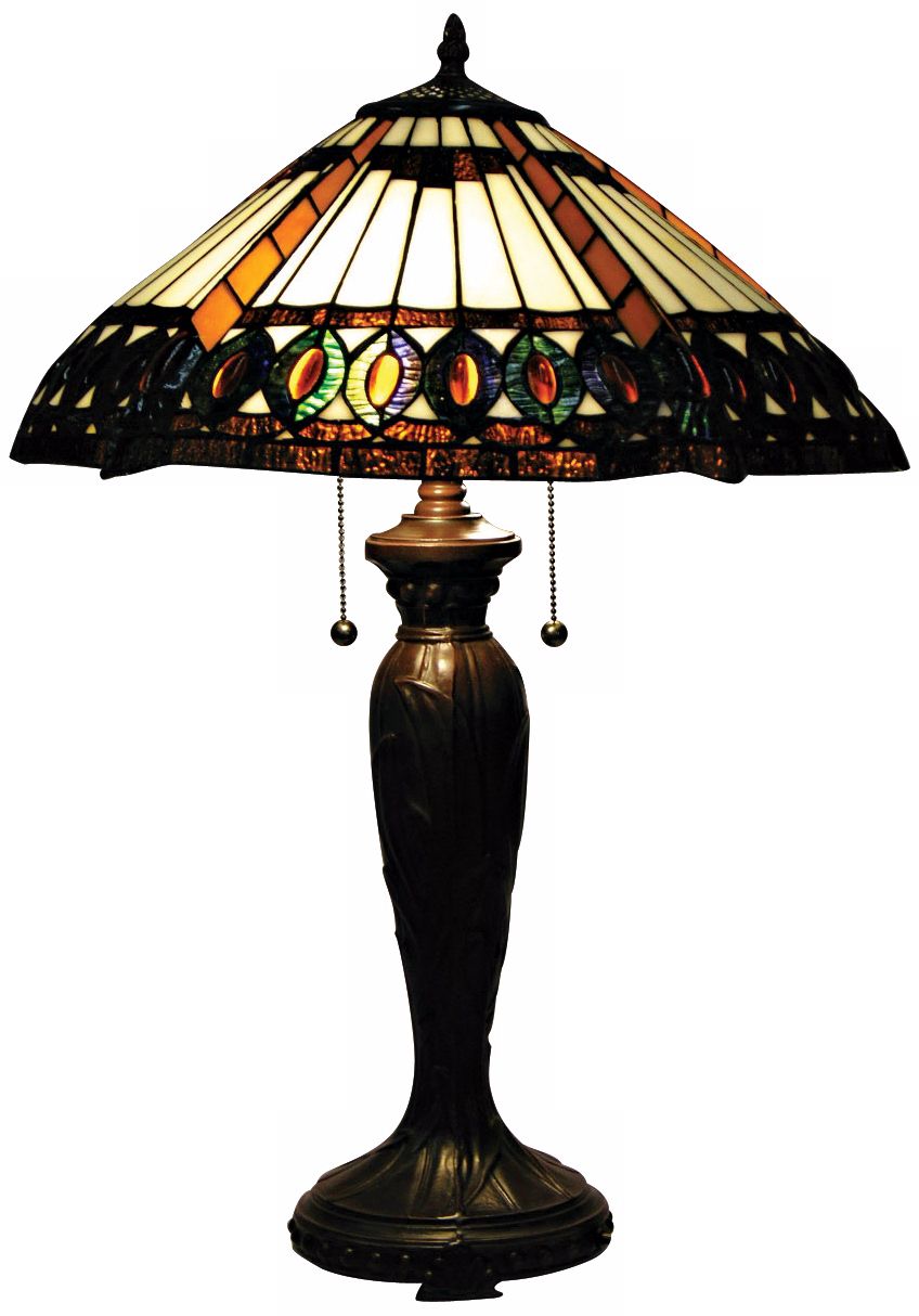 Amber Jewel Tiffany-Style Table Lamp